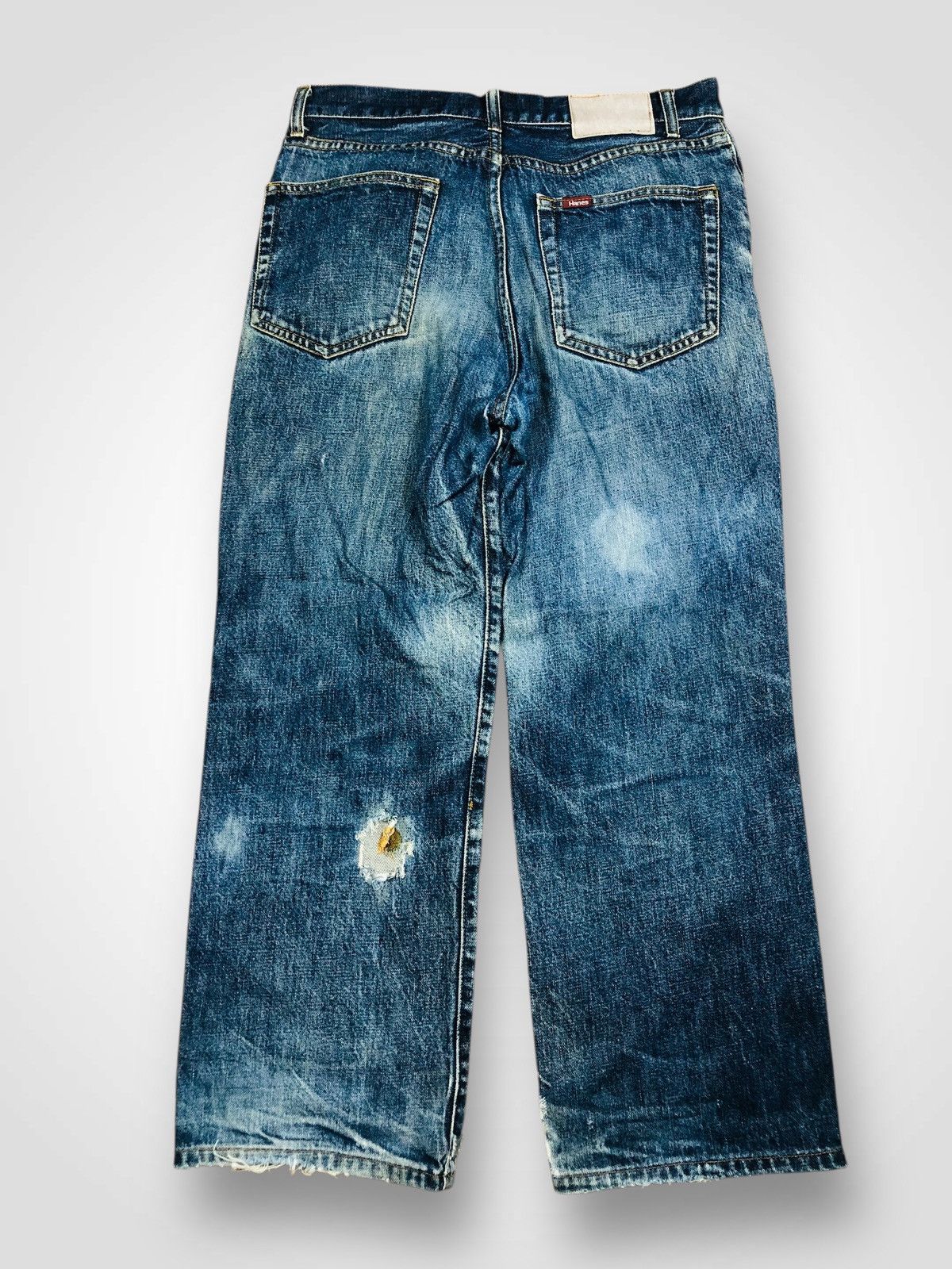 Hanes Hanes Distress Jeans (36) Size US 30 / EU 46 - 2 Thumbnail