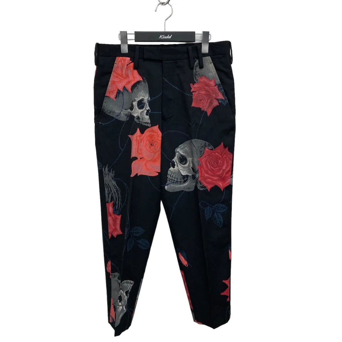 image of Yohji Yamamoto Pour Homme Reprint Skull Rose Pants in Black, Men's (Size 31)