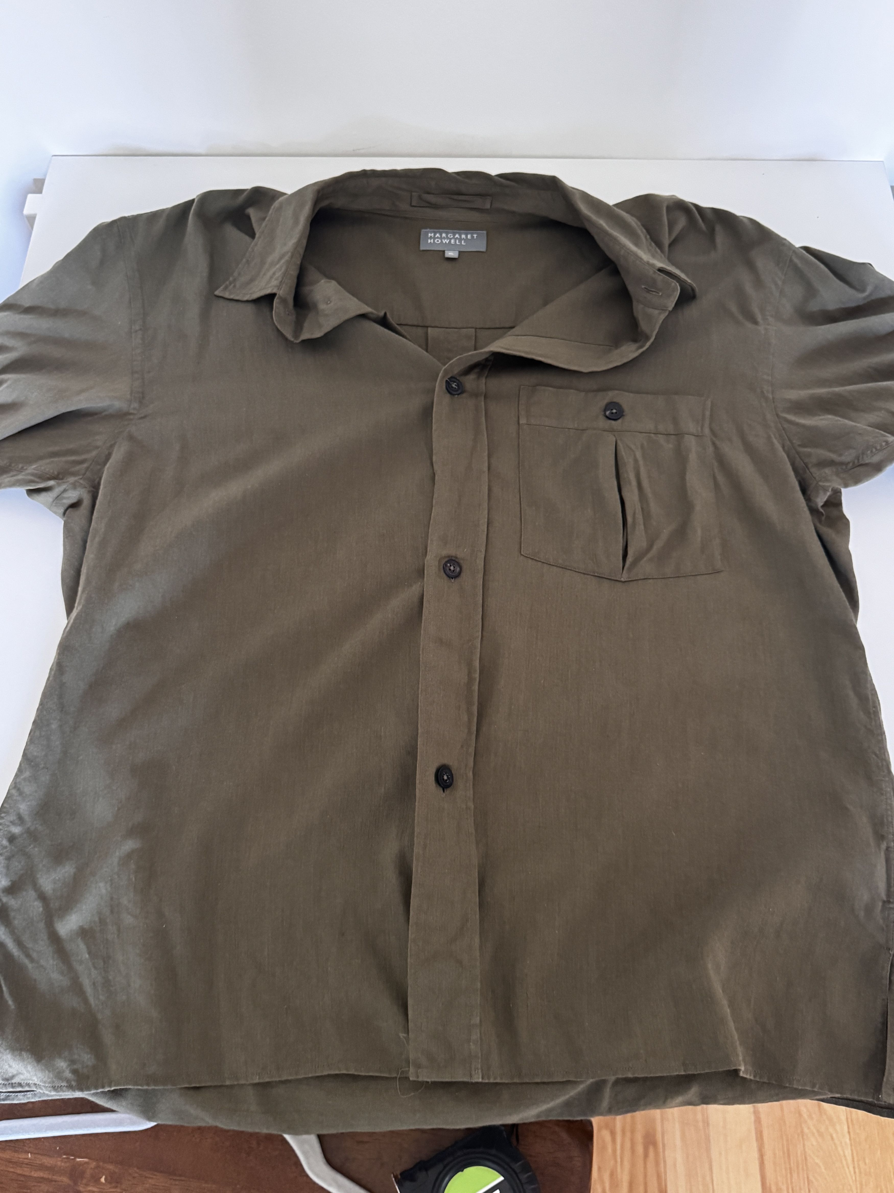 Margaret Howell Inverted Pocket Button Up Shirt Cotton Wool Twill Size US XL / EU 56 / 4 - 2 Thumbnail