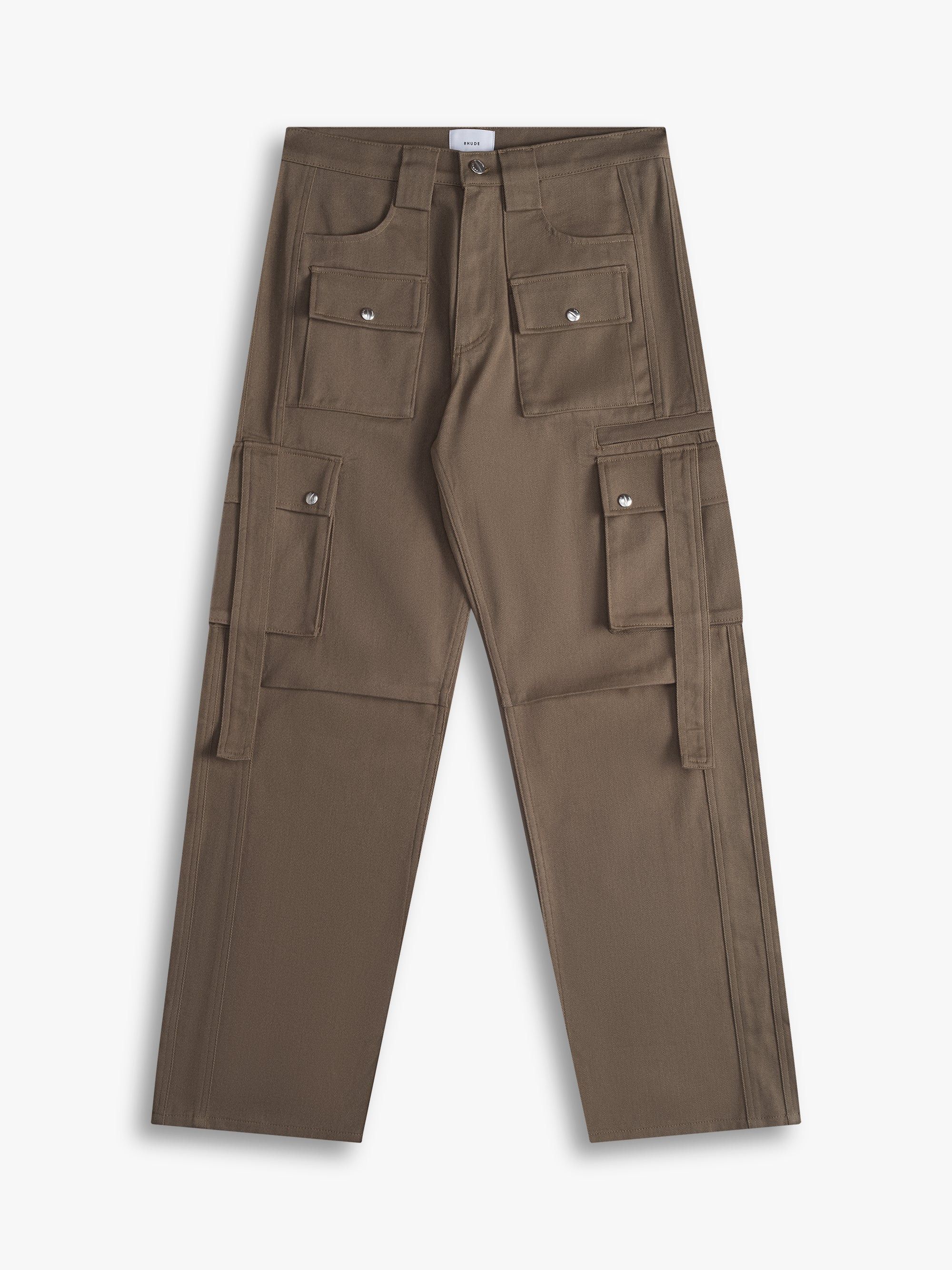 Rhude 1250USD AMARO TWILL CARGO PANTS Size US 34 / EU 50 - 2 Thumbnail