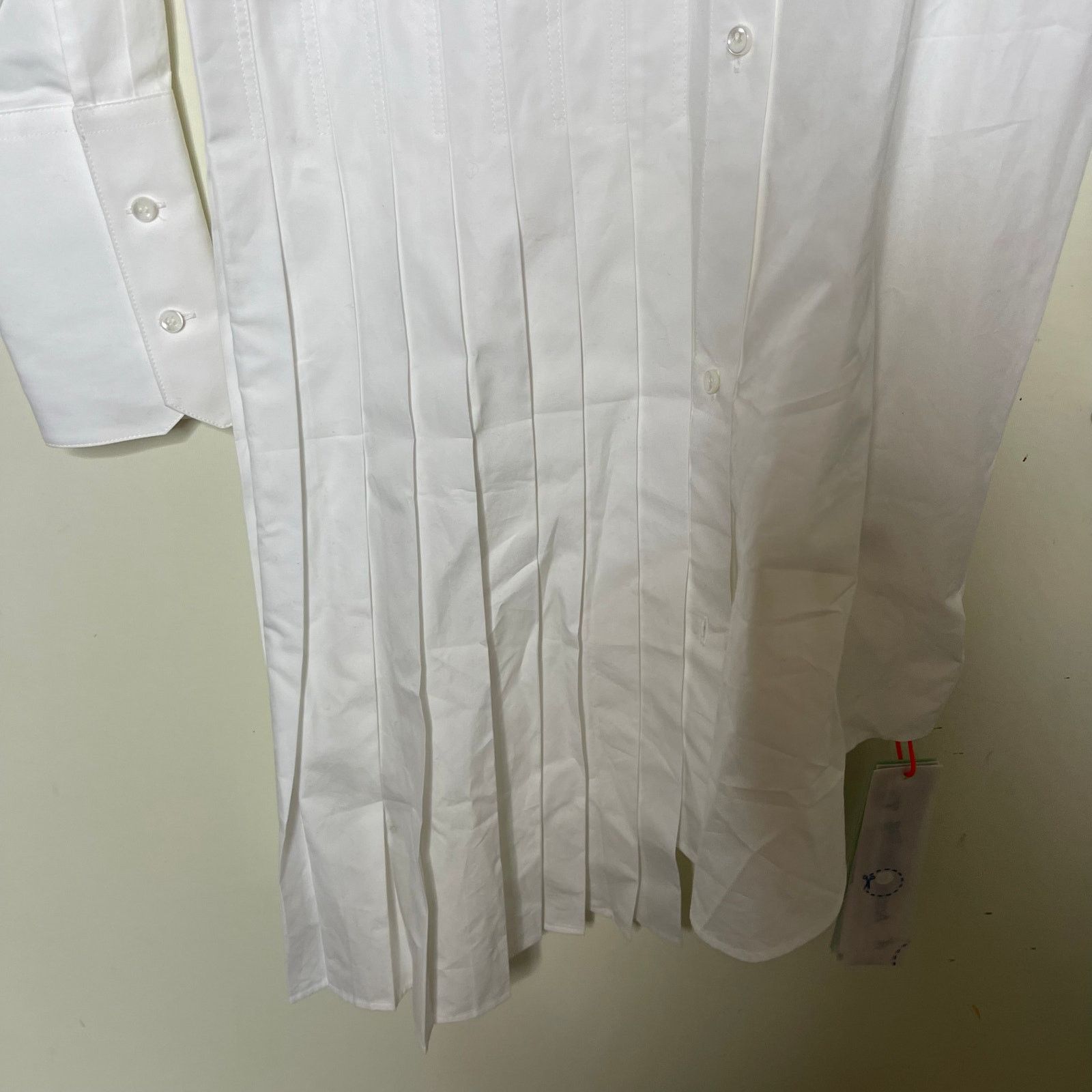 Off-White NWT OFF WHITE Popeline Pleated Shirt Dress crisp cotton Size XS / US 0-2 / IT 36-38 - 13 Thumbnail