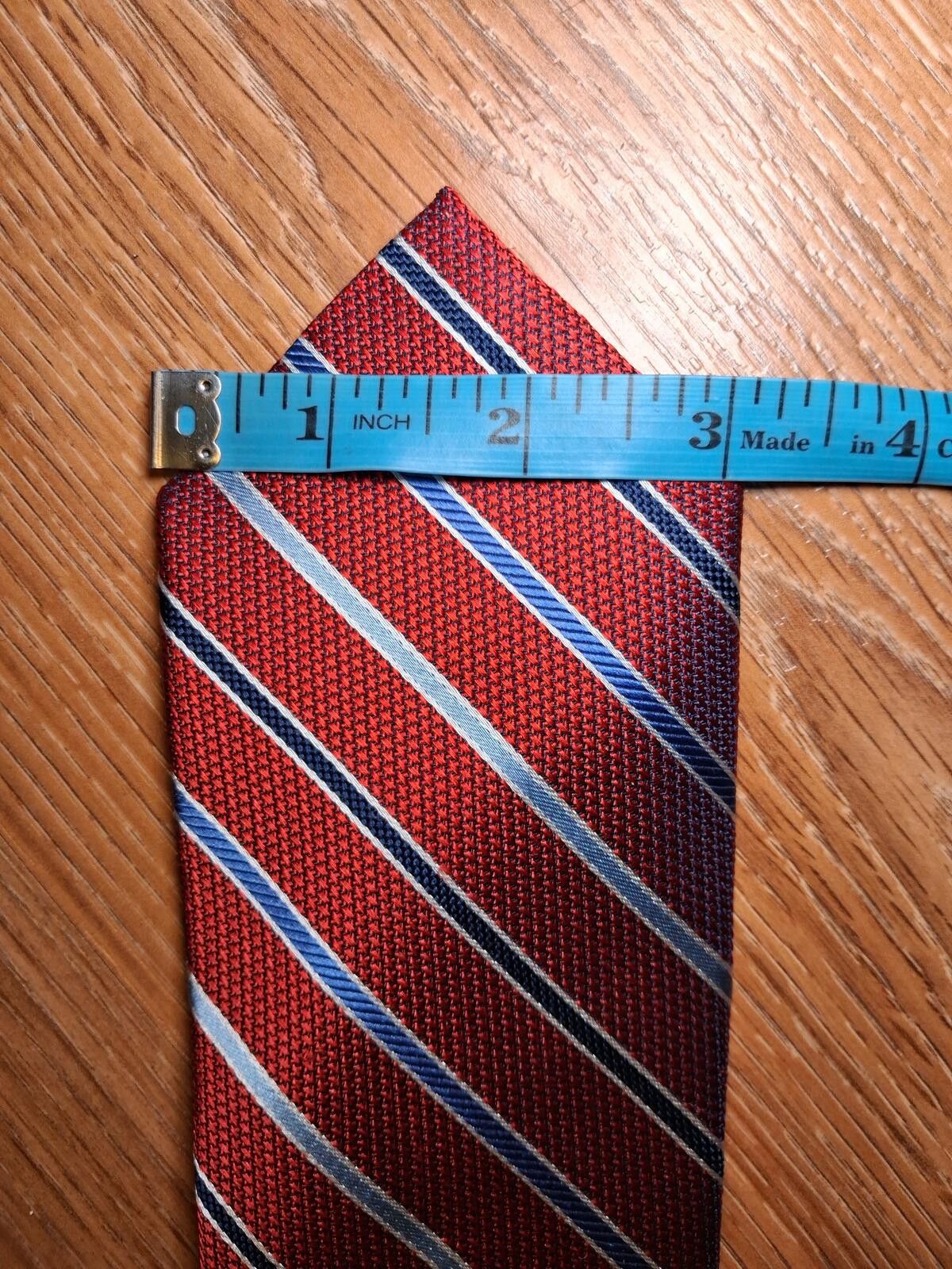 Hart Schaffner Marx Hart Schaffner Marx Silk Tie Red Striped Houndstooth Italy Size ONE SIZE - 6 Thumbnail