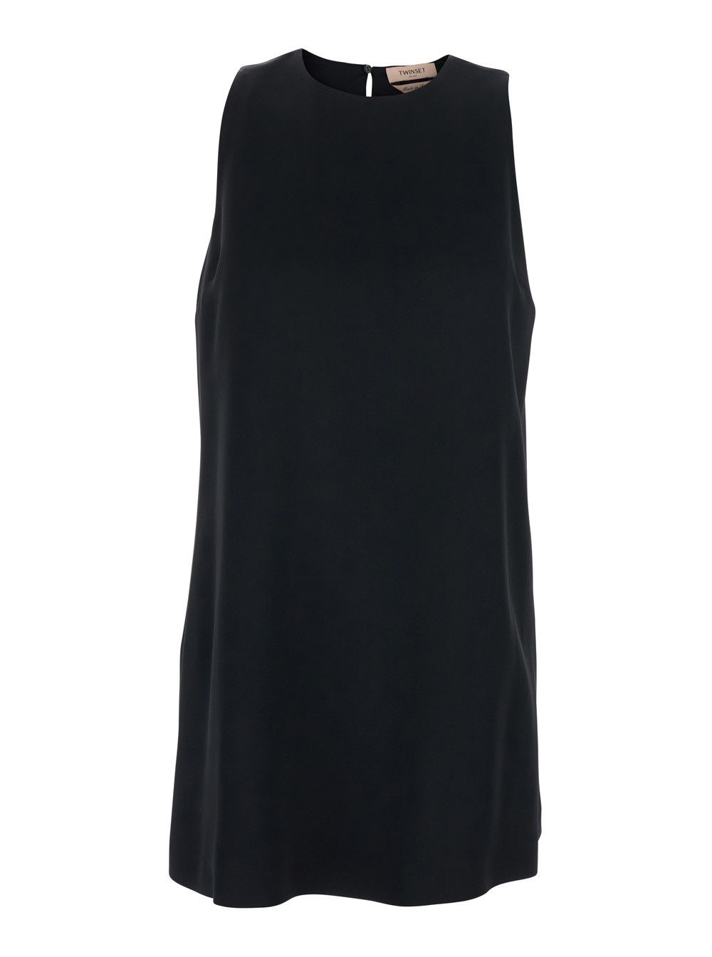 TWINSET Sleeveless Dress with Drop Closure on the Back in Black Fabric for Women Size L / US 10 / IT 46 - 1 Thumbnail