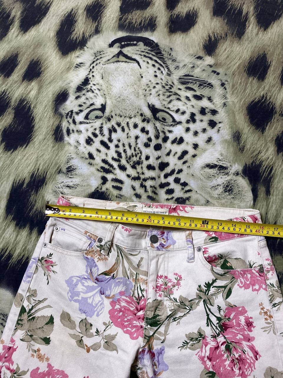 Denim & Supply Ralph Lauren Denim & Supply Ralph Lauren Flower Print Denim Jeans Size 29 Size 29" - 15 Thumbnail