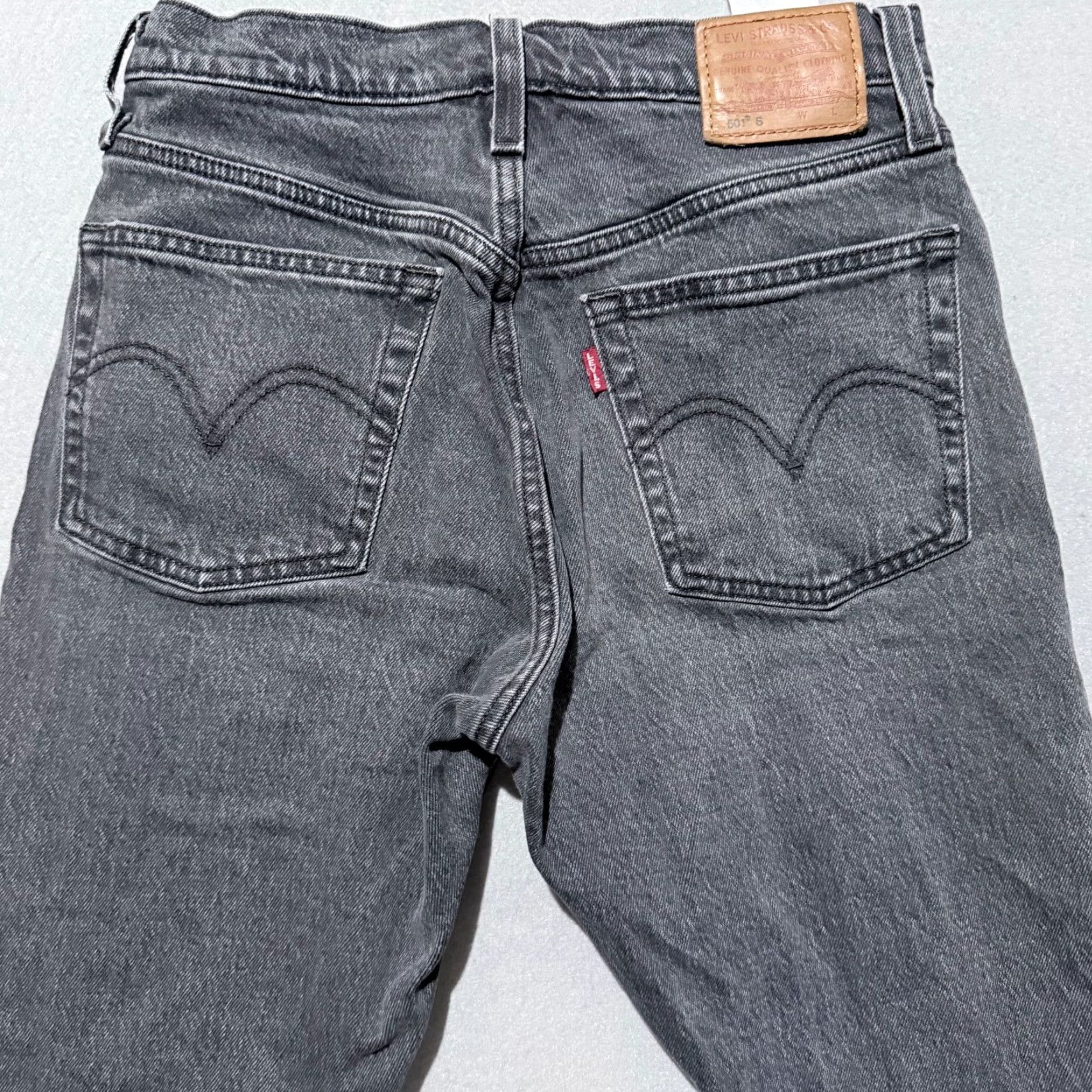Levi's Levi’s Premium 501 Skinny Jeans Women Gray Denim Distressed Slim Fit 26x28 Jeans Size 26" / US 2 / IT 38 - 4 Thumbnail