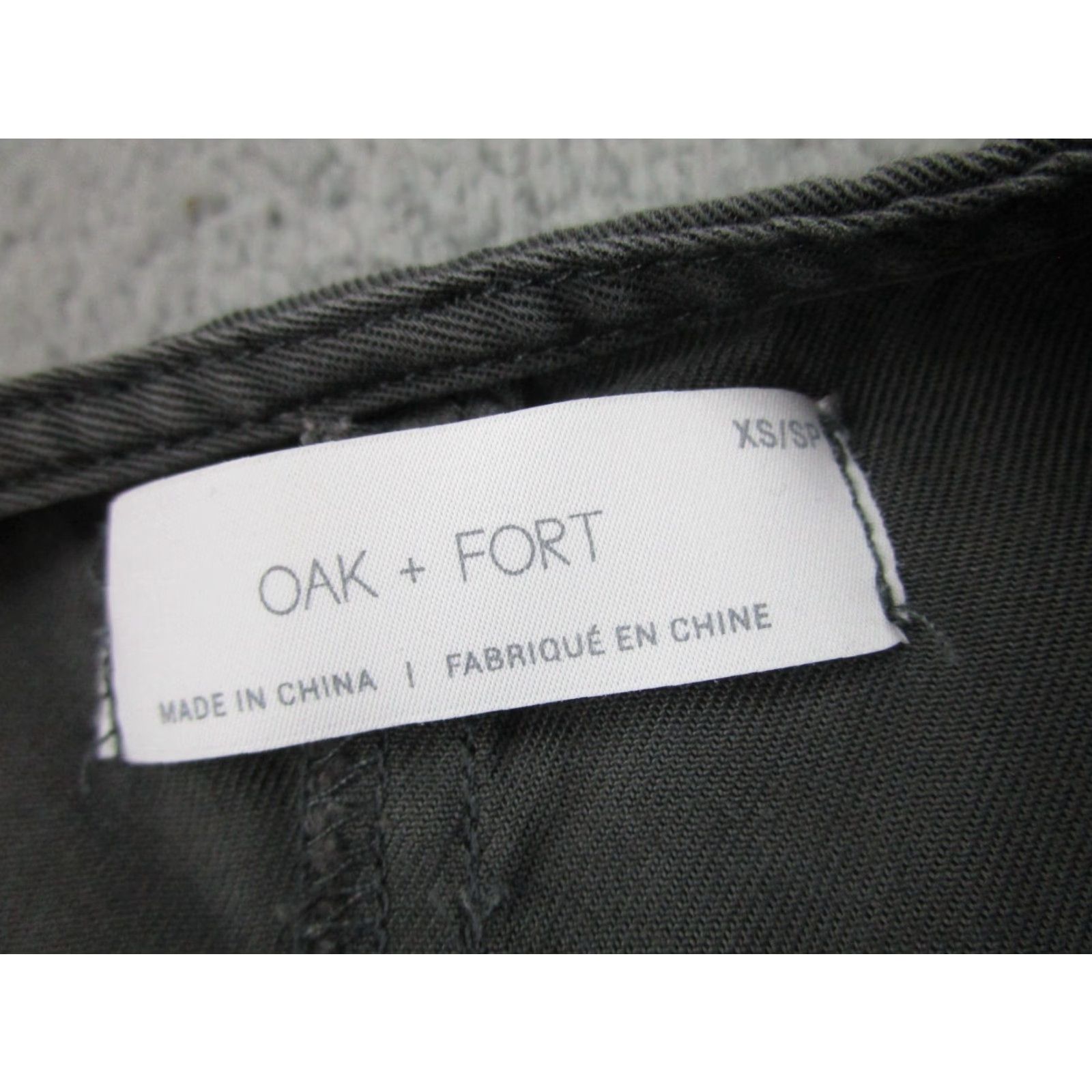 Oak + Fort Oak + Fort Dress Womens XS V-Neck Tunic Modest Minimalist Coastal Beach Resort Shirt Dress Womens XS Gray Twill Pockets Midi Style Shirt Dress Women Size XS / US 0-2 / IT 36-38 - 5 Thumbnail