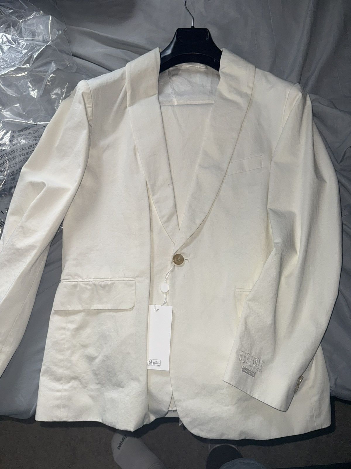 Maison Margiela × Supreme Supreme x MM6 Maison Margiela Washed Cotton Suit 'Cream' Size 36R - 3 Thumbnail