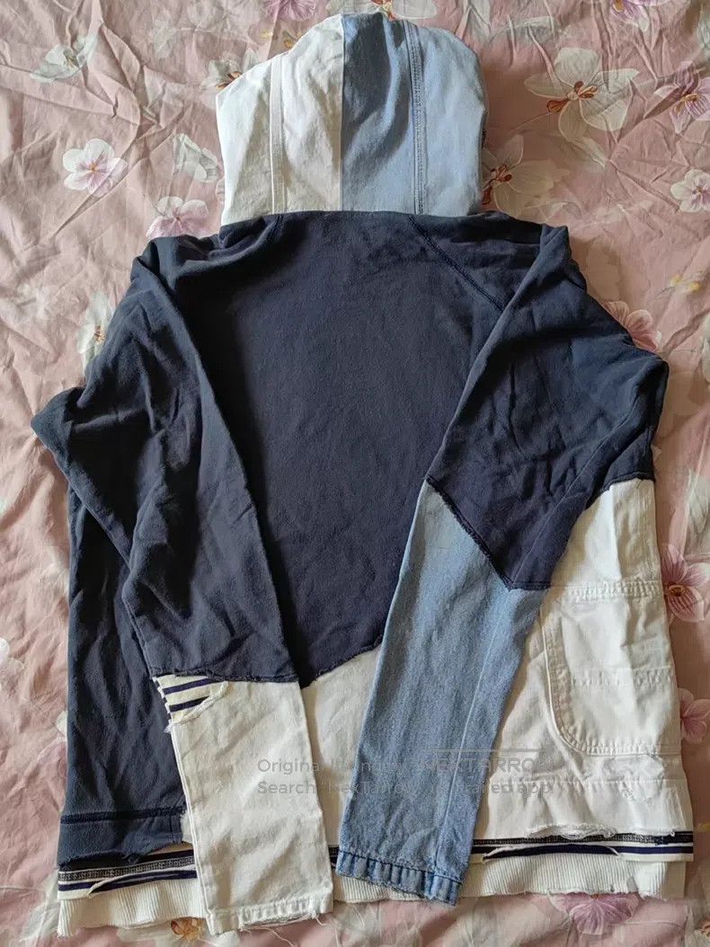 Greg Lauren Greg Lauren Spliced Hooded Sweatshirt Size US XL / EU 56 / 4 - 2 Thumbnail