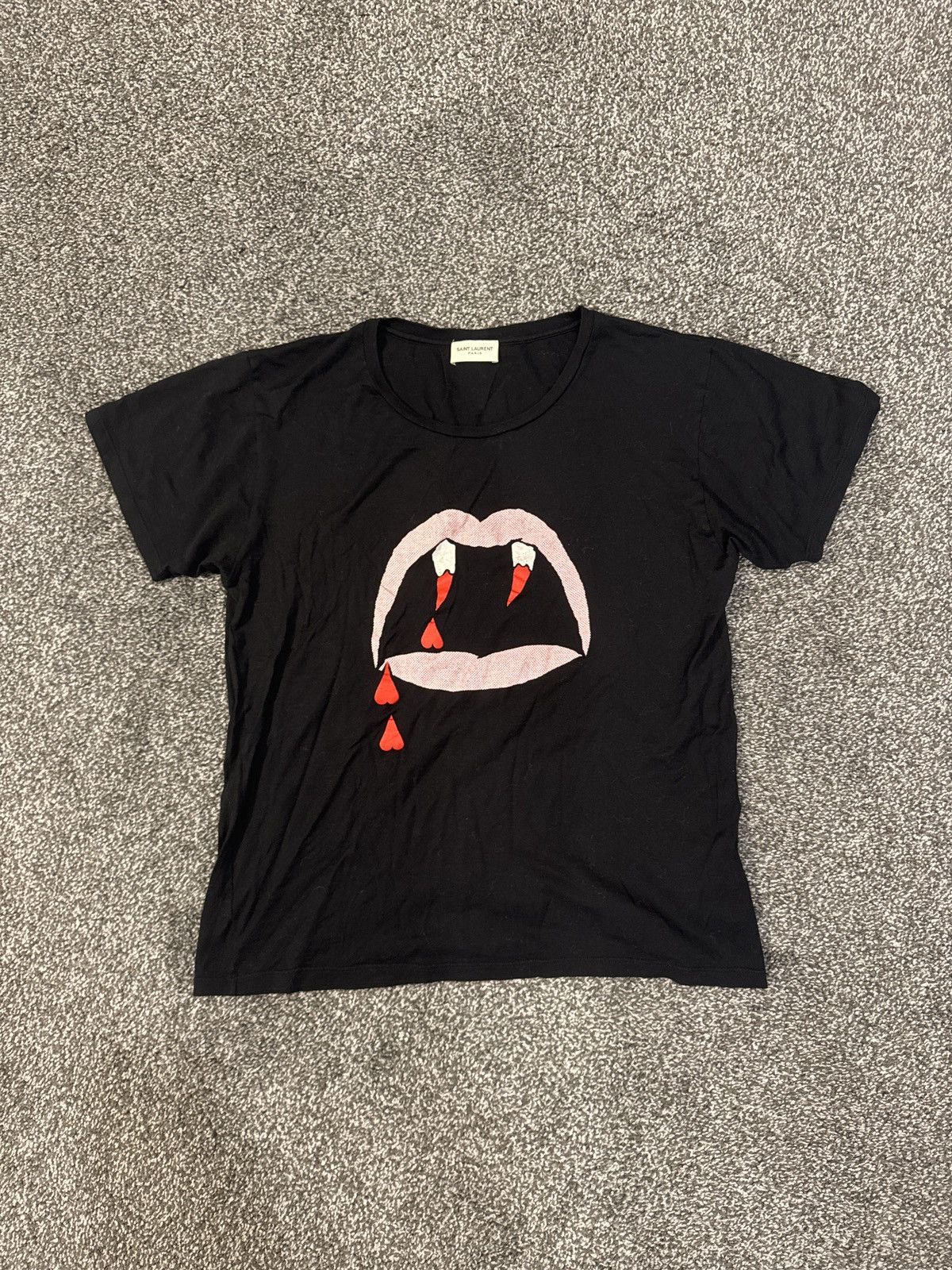 HEDI SLIMANE X SAINT LAURENT PARIS SS15 SAINT LAURENT HEDI SLIMANE “BLOOD LUSTER” T SHIRT