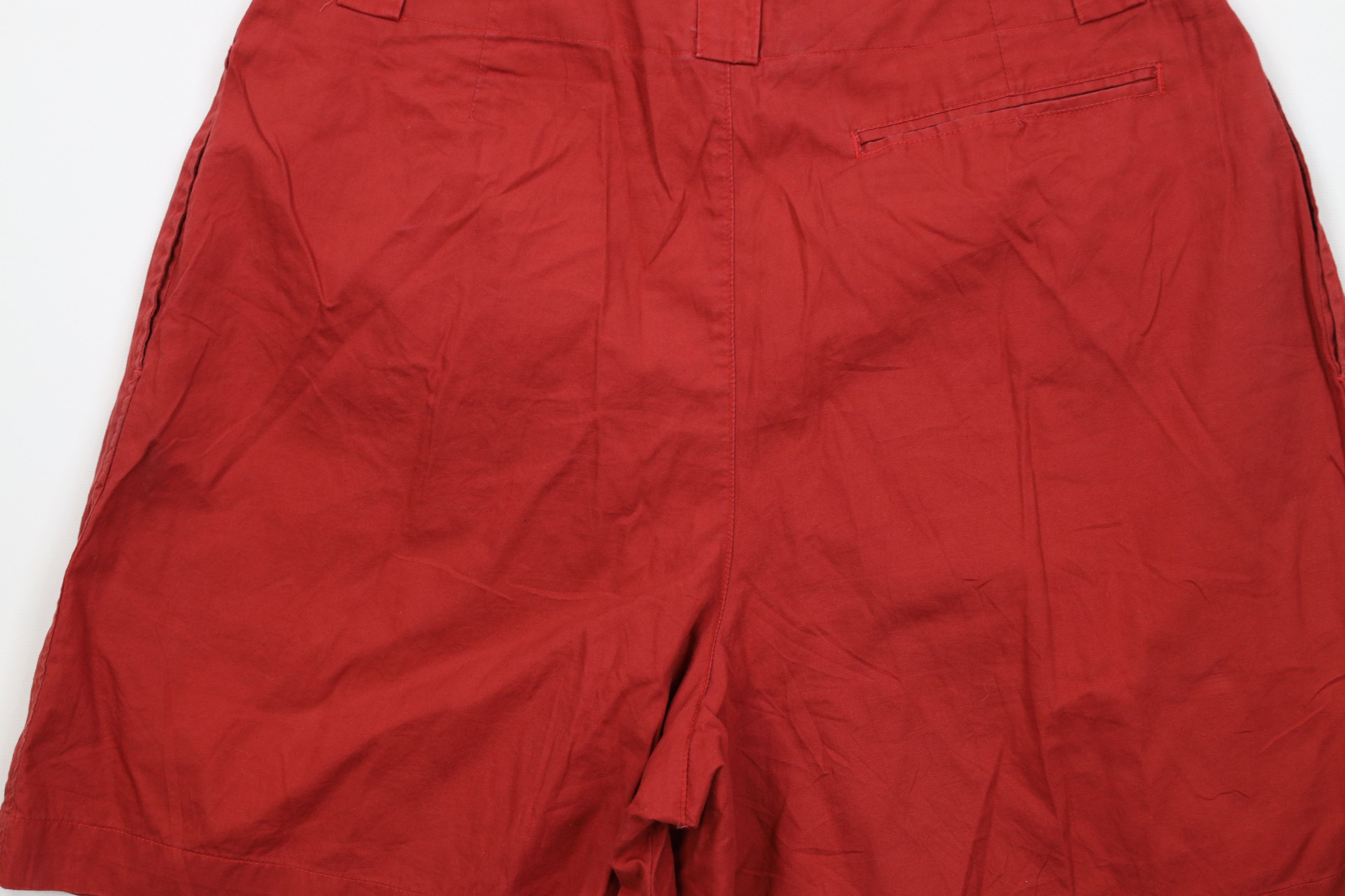 Calvin Klein Vintage 80s 90s Calvin Klein Fly Pleated Shorts Red Japan Size 28" / US 6 / IT 42 - 11 Thumbnail