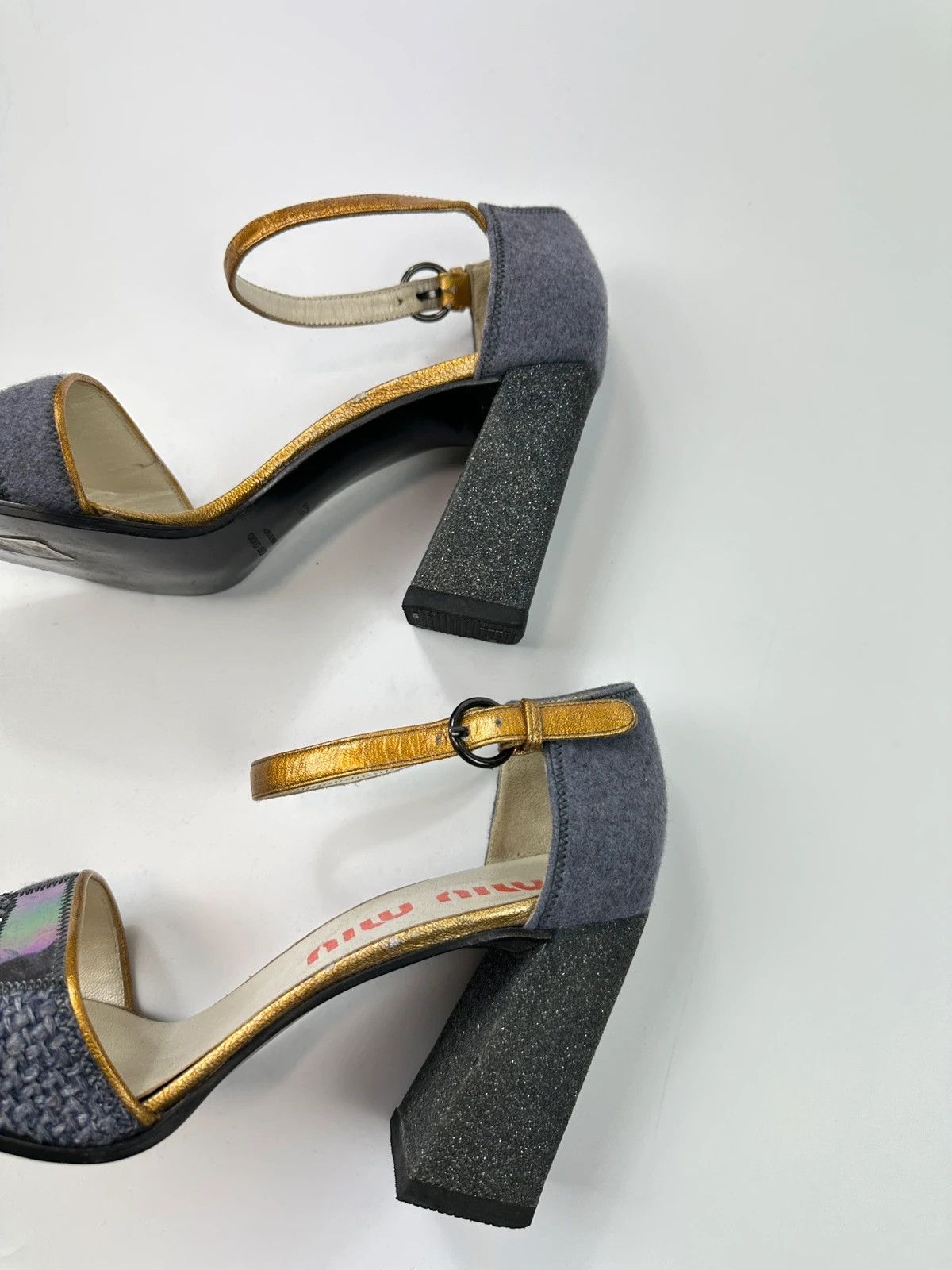 Miu Miu Miu Miu FW1998 PVC Coated Glitter Heels Pumps Shoes Size US 9 / IT 39 - 10 Thumbnail