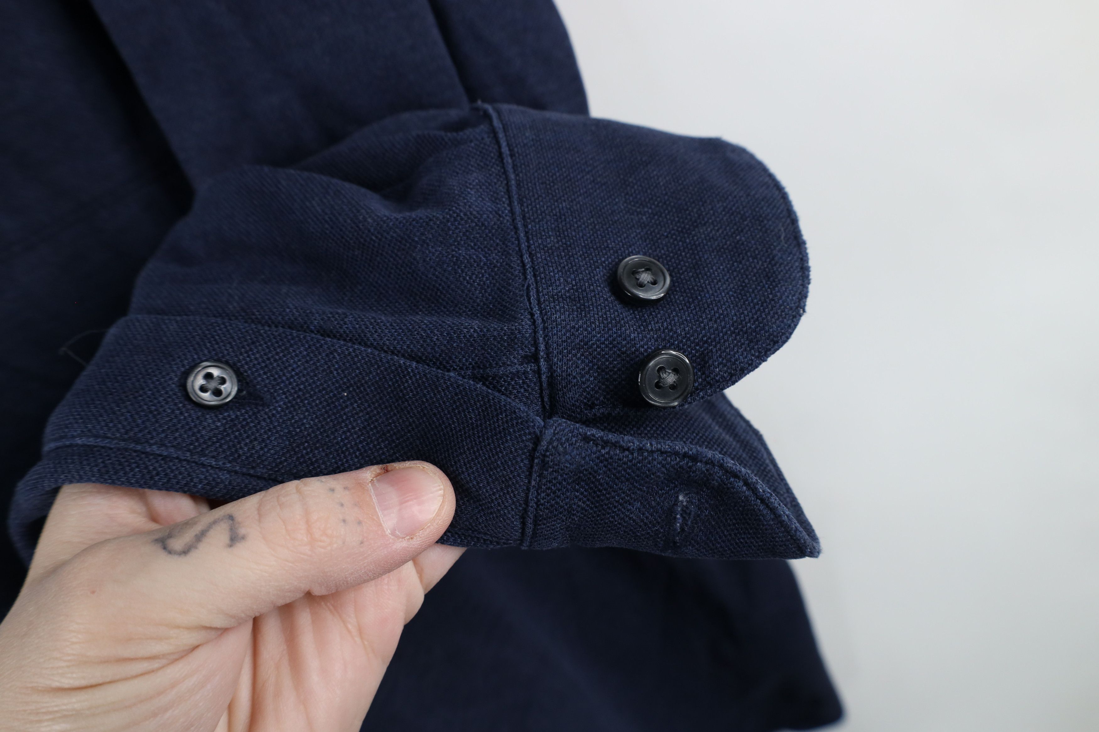 Brooks Brothers × Vintage Brooks Brothers Pique Cotton Collared Button Down Shirt Blue Size US XL / EU 56 / 4 - 4 Thumbnail