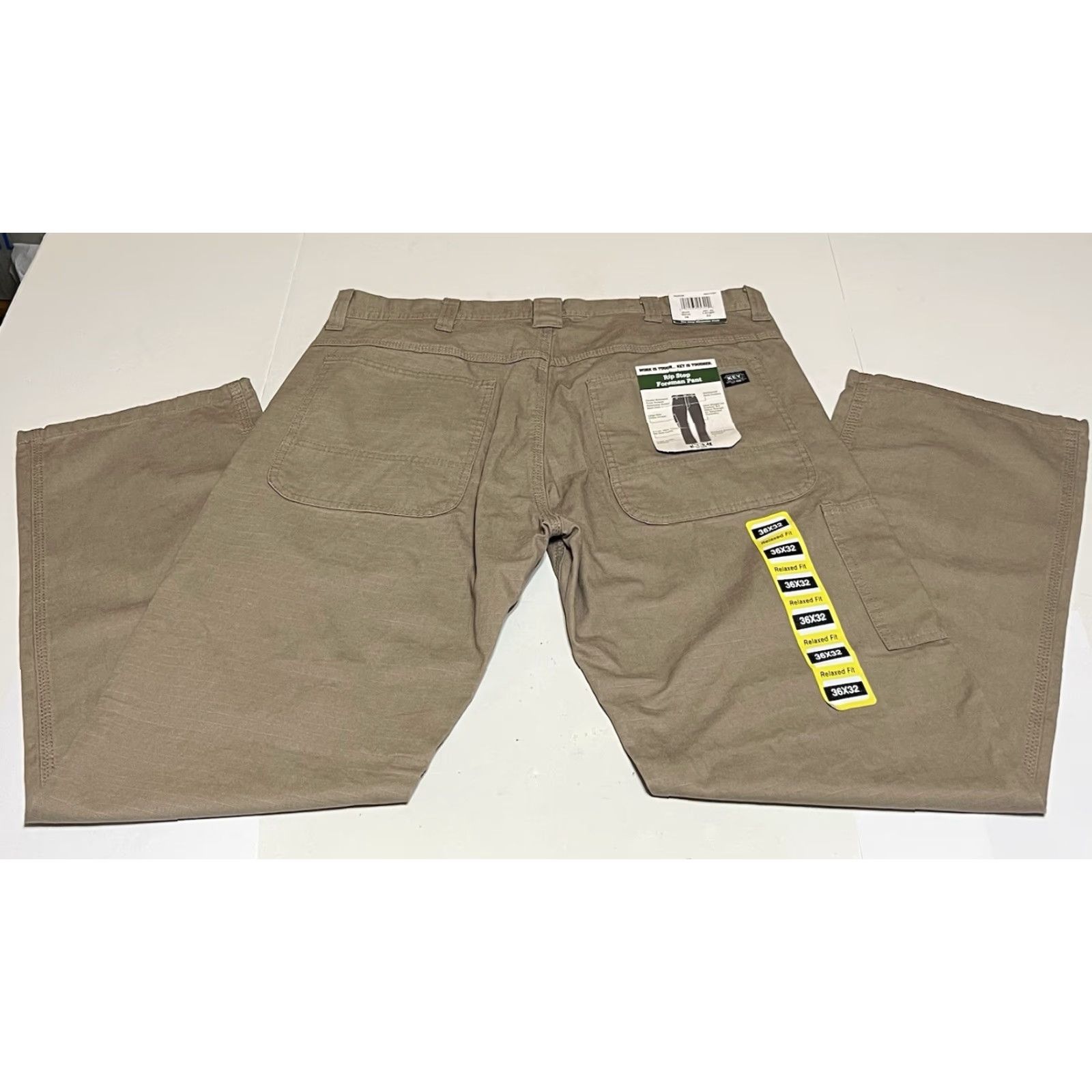Vintage Key Ripstop Foreman Work Pants Mens 36x32 Brown Relaxed Fit Pants Size US 36 / EU 52 - 2 Thumbnail