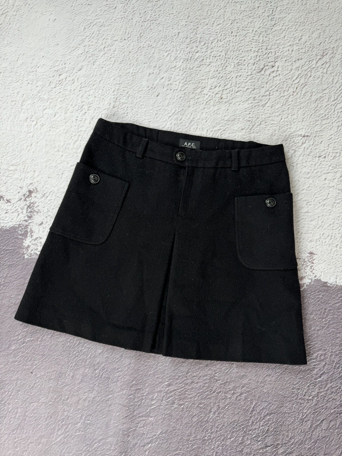 A.P.C. × Japanese Brand A.P.C Rue Madame Paris Japanese market wool skirt size 40 Size 28" / US 6 / IT 42 - 1 Thumbnail