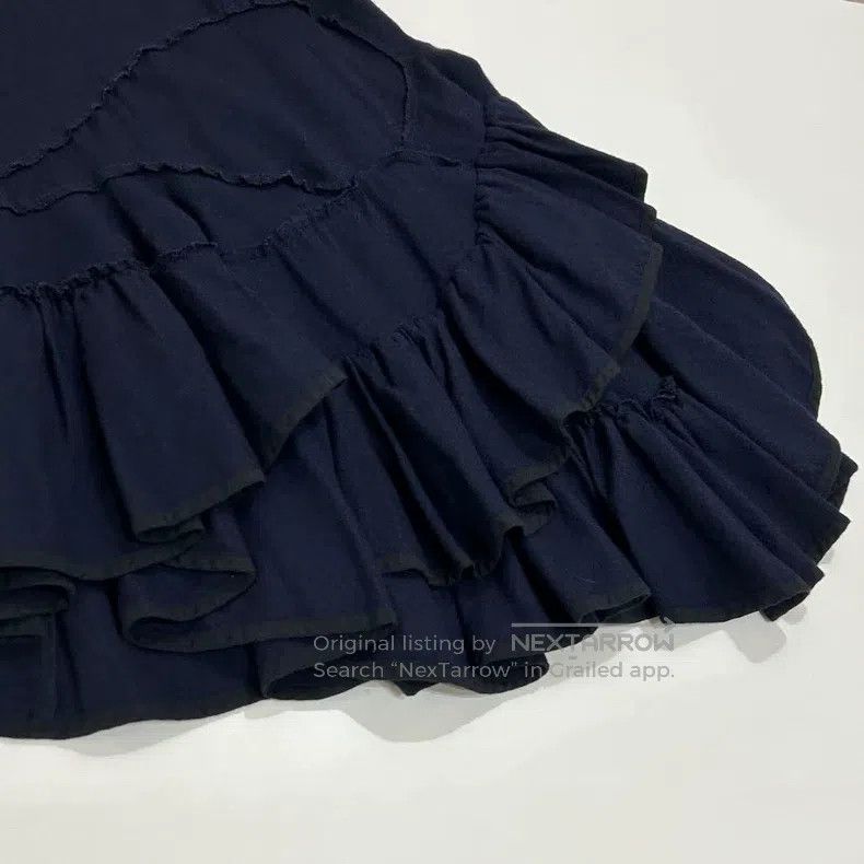 Comme des Garcons Comme Des Garcons size M Loose Flounce Long Skirt Deep Nav Size 22" - 7 Thumbnail