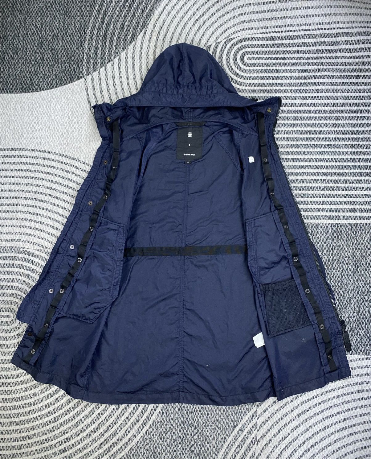 G-Star Vintage G-Star Raw Navy Hooded Long Parka Size US M / EU 48-50 / 2 - 6 Thumbnail
