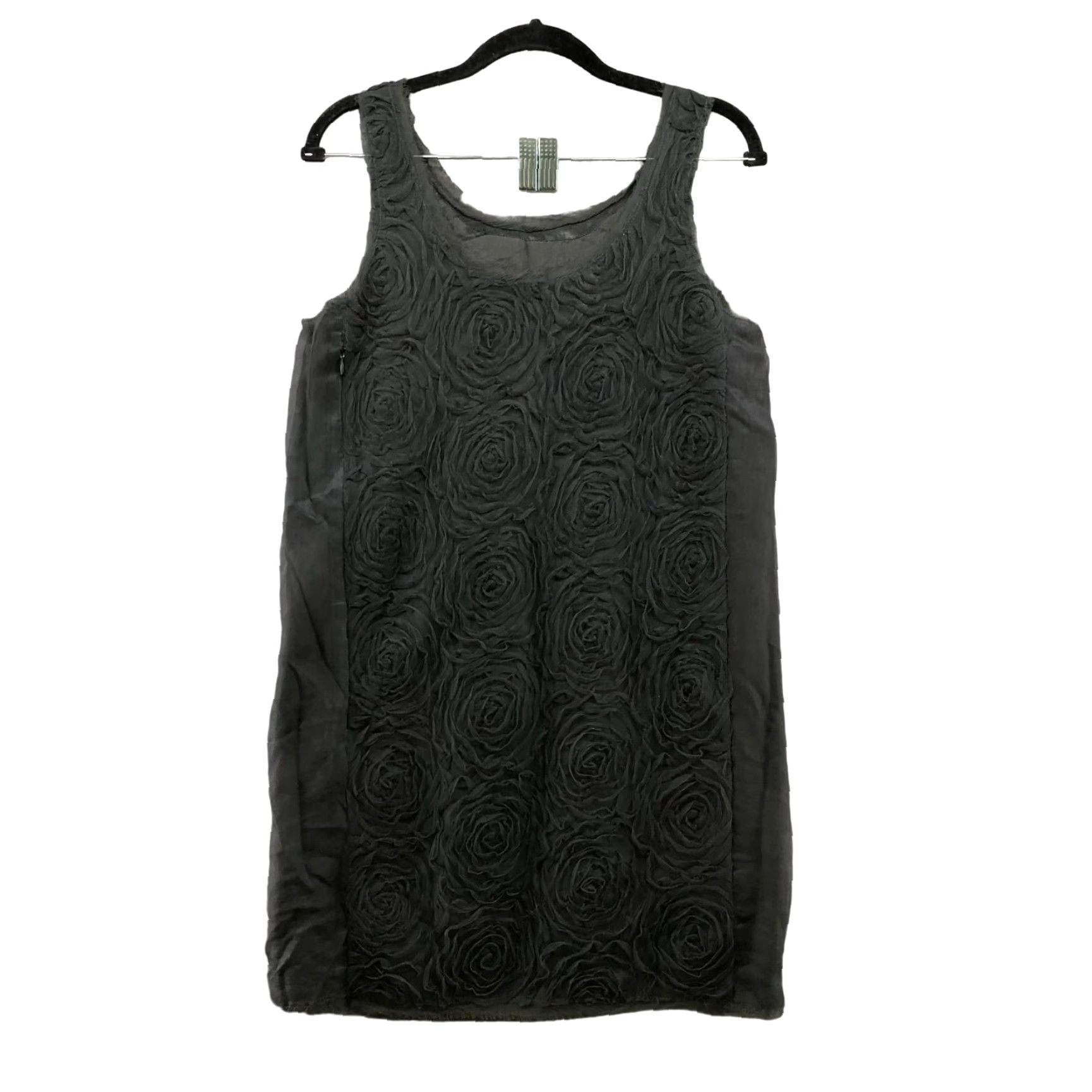 J.Crew J. Crew Sleeveless Mini Dress Womens 2 Black 3D Floral Applique Shift Formal Size XS / US 0-2 / IT 36-38 - 2 Thumbnail