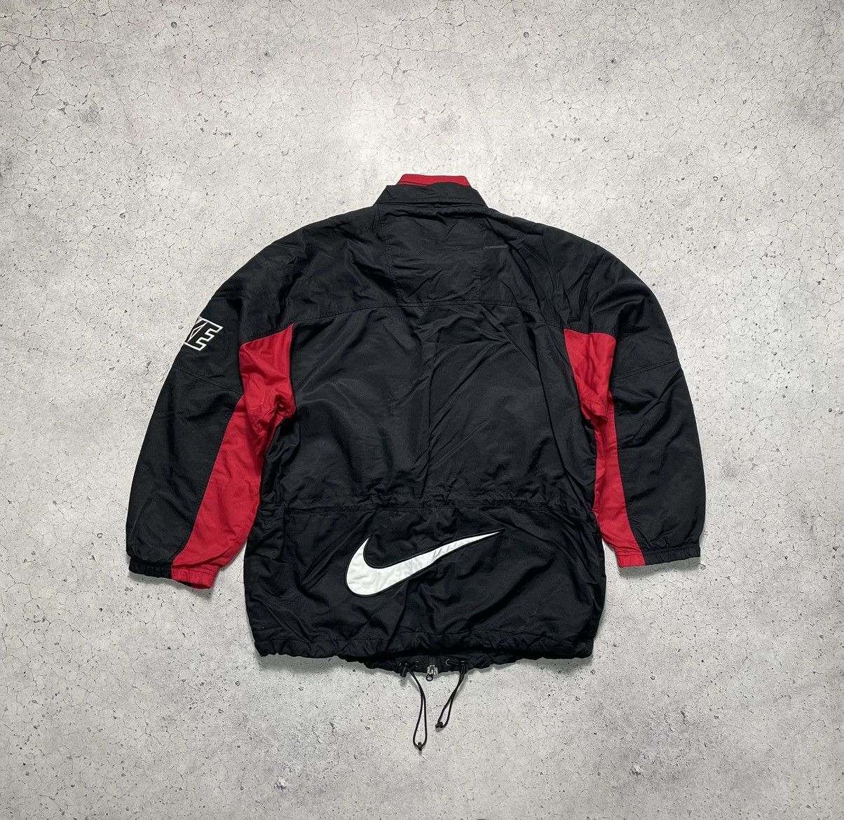 Nike × Vintage Vintage 90s Nike Jacket Big Swoosh Drill Y2K Rare Size US L / EU 52-54 / 3 - 1 Thumbnail
