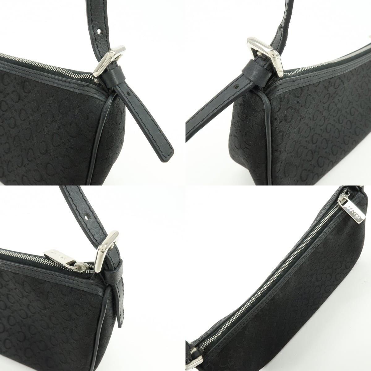 Celine Celine Macadam Coated Canvas Shoulder Bag Black Size ONE SIZE - 6 Thumbnail