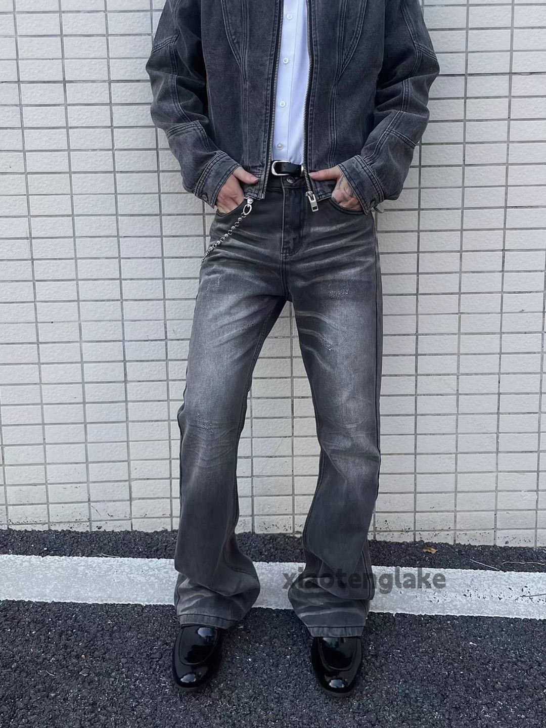 Jean × Vintage Washed faded cleanfit yuppie bootcut flared punk jeans Size US 32 / EU 48 - 3 Thumbnail