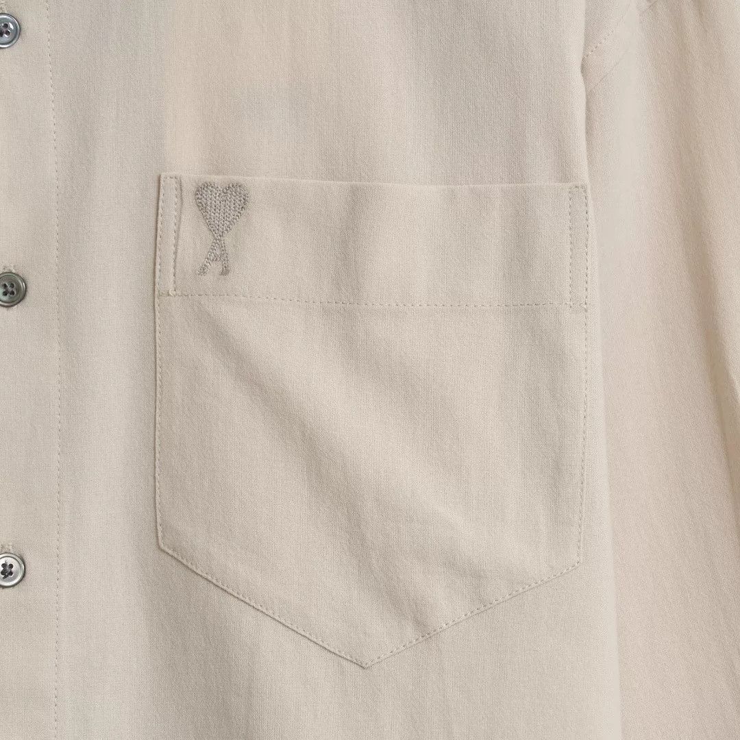 AMI Ami Paris Heart Embroidery Shirt Size US M / EU 48-50 / 2 - 3 Thumbnail