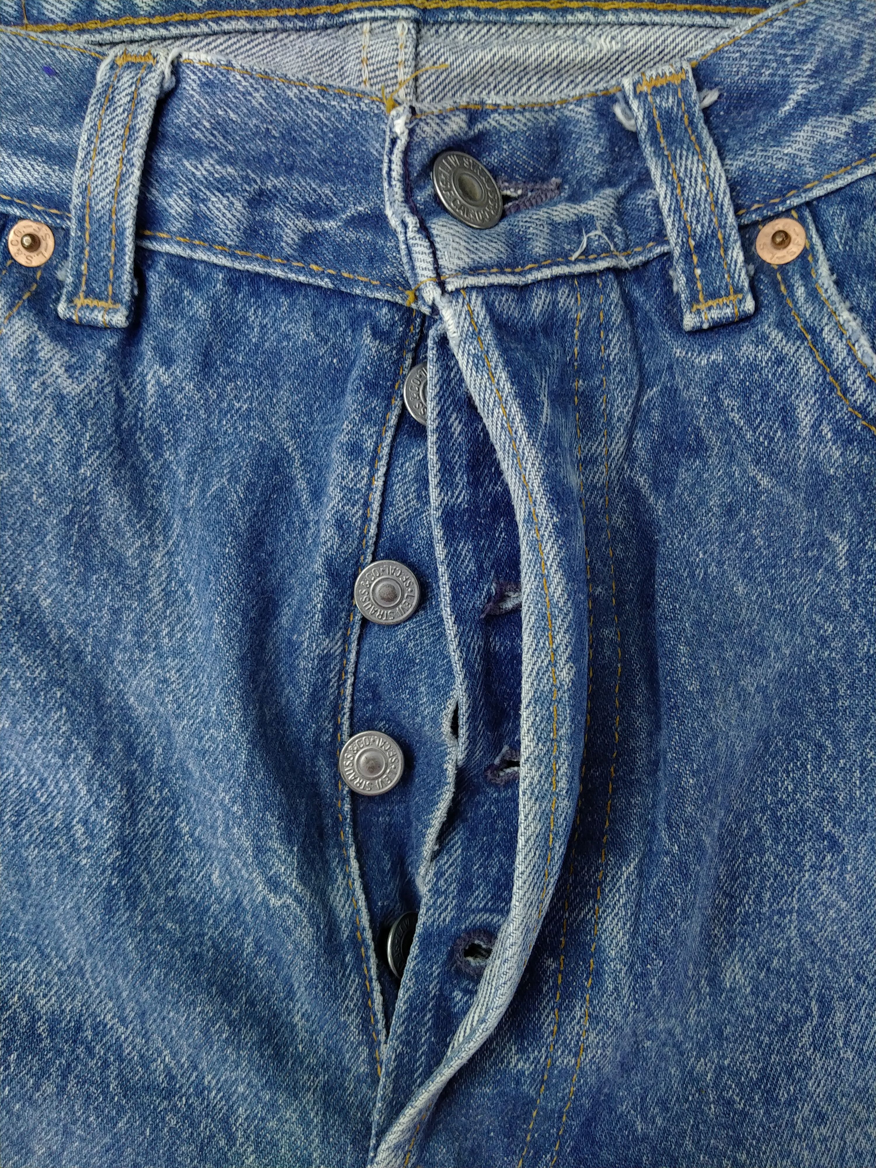 Japanese Brand Vintage Levi's 501 Paint Stain Denim 29 x 32 -JN767 Size US 29 - 5 Thumbnail