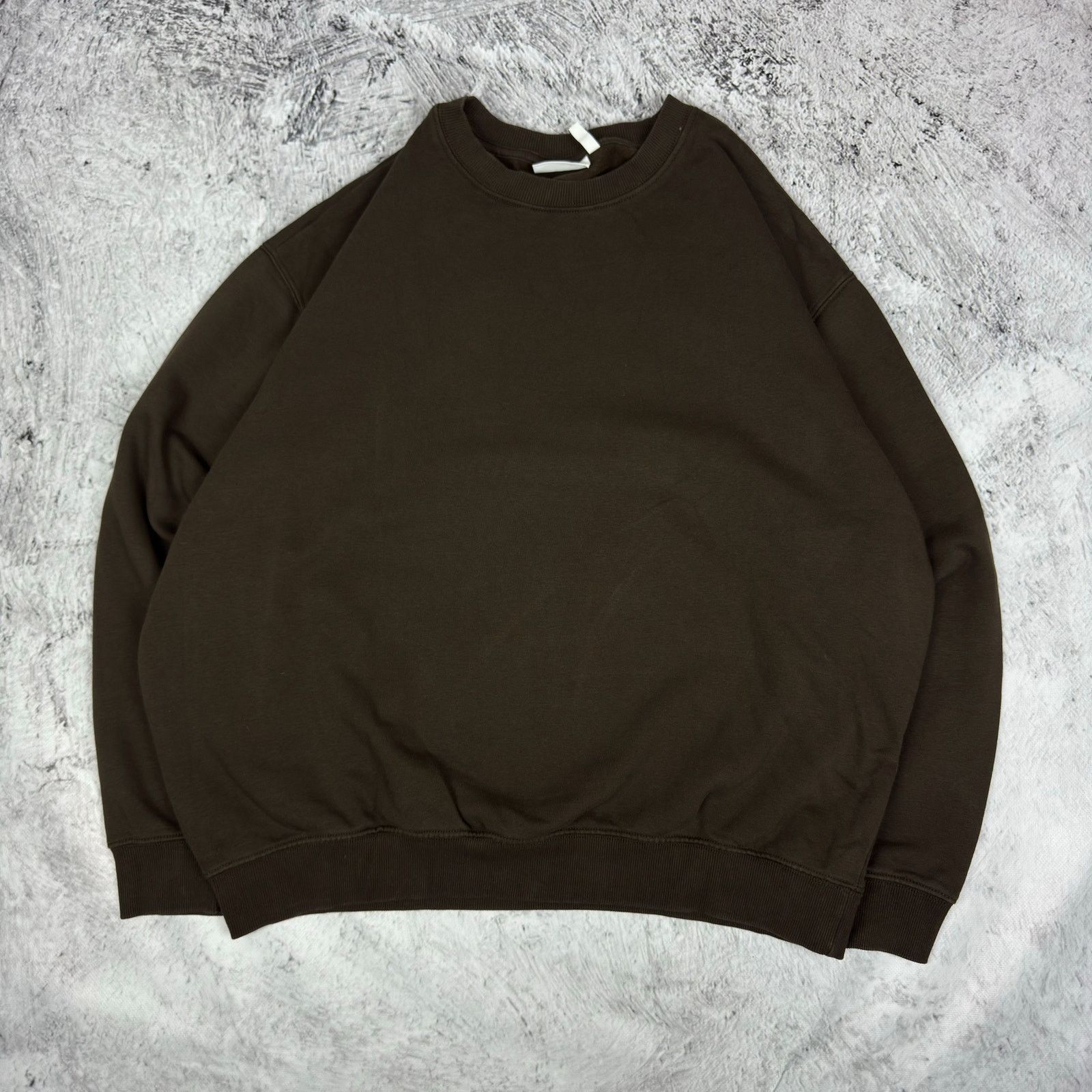 Weekday Weekday Mens Brown Cotton Fleece Pullover Blank Sweatshirt S Size US S / EU 44-46 / 1 - 2 Thumbnail