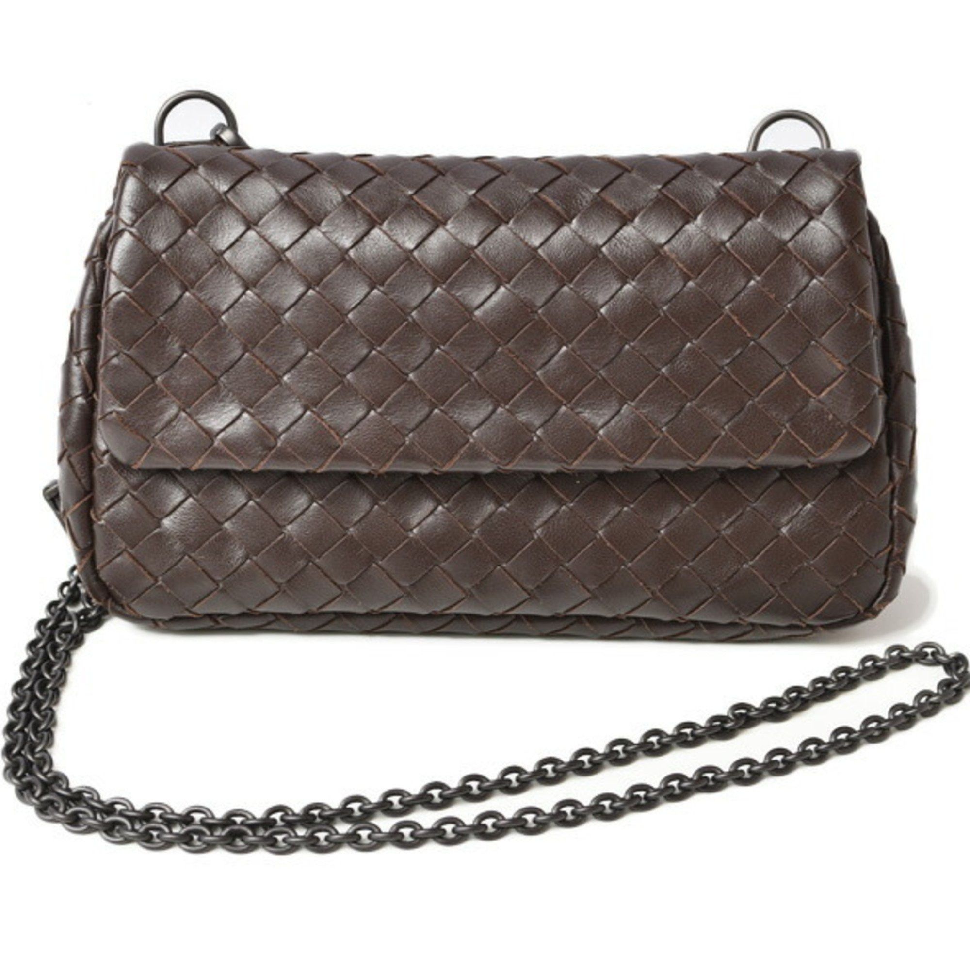 image of Bottega Veneta Shoulder Bag Clutch Bottega Veneta Dark Brown, Women's