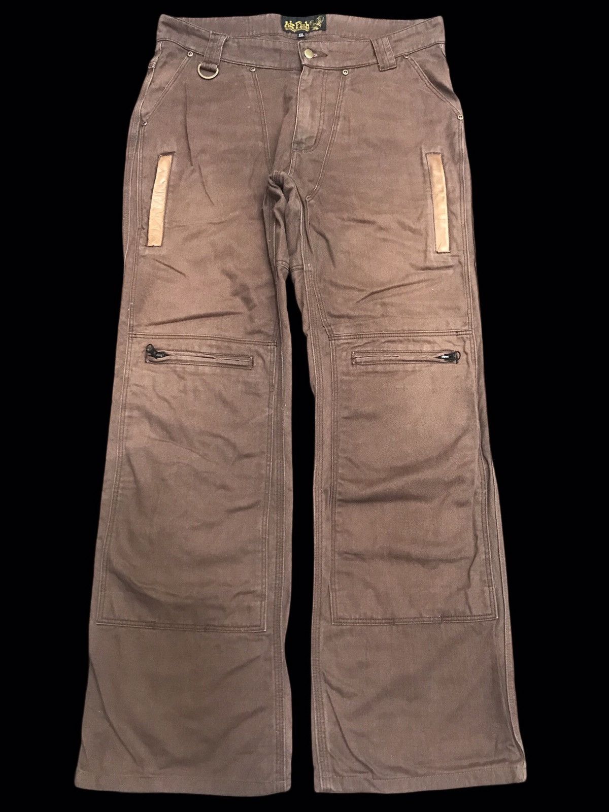 Japanese Brand 💥FLARE💥AIR FISH BIKER DOUBLE KNEE MULTIPOCKETS PANT F360 Size US 33 - 1 Thumbnail
