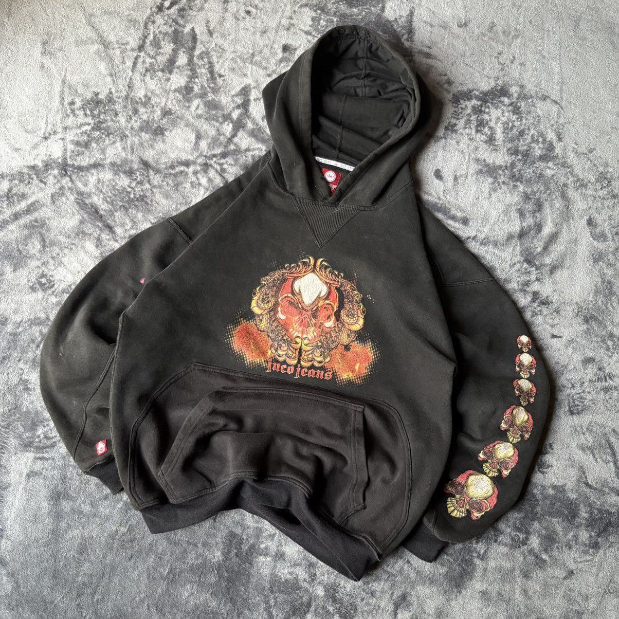 JNCO JNCO SKULL FLAMES CRAZY HOODIE Size US M / EU 48-50 / 2 - 2 Thumbnail