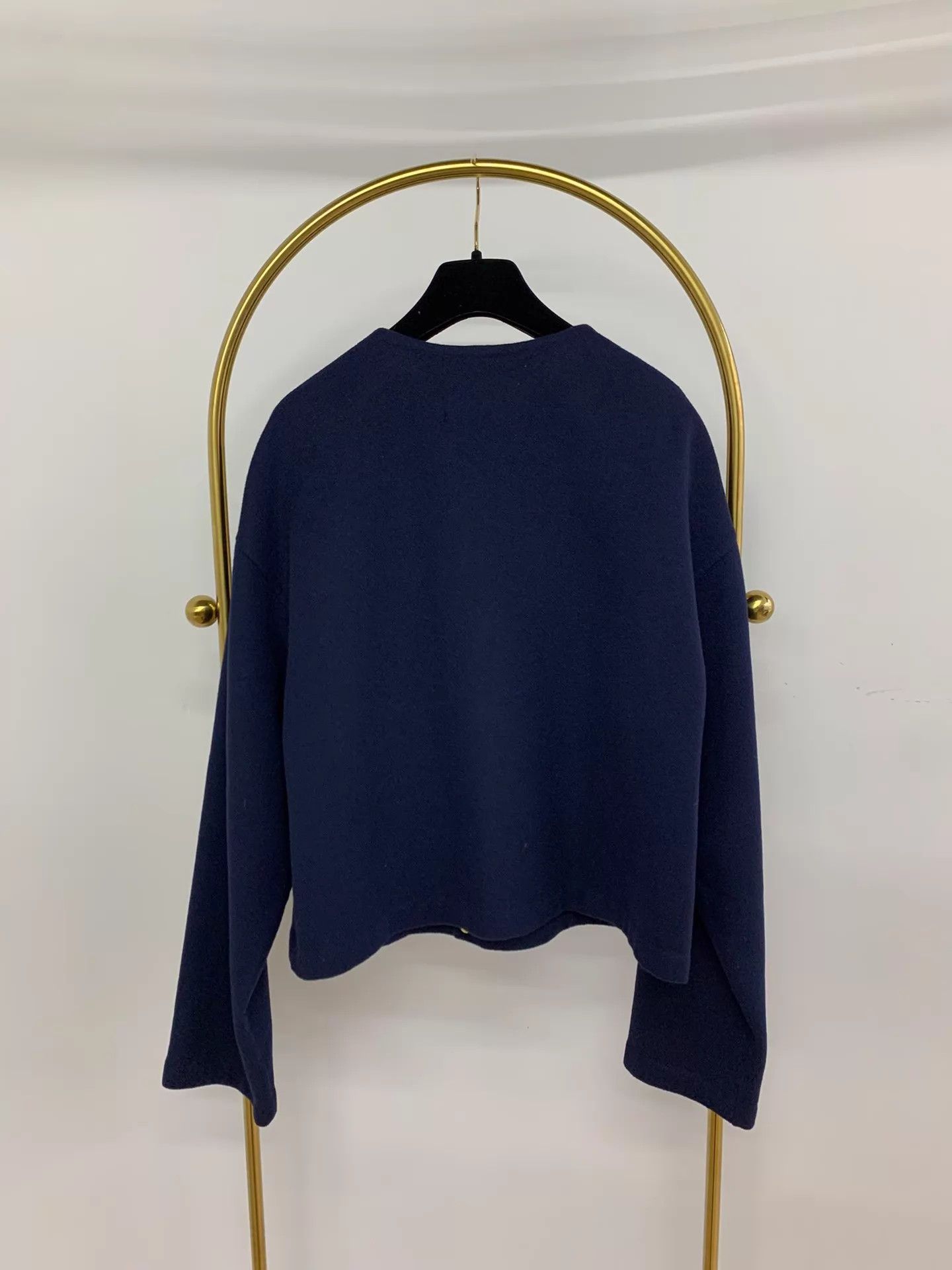 Celine Celine Blue Gold Button Wool Coat Size 36 Unused Size XS / US 0-2 / IT 36-38 - 3 Thumbnail