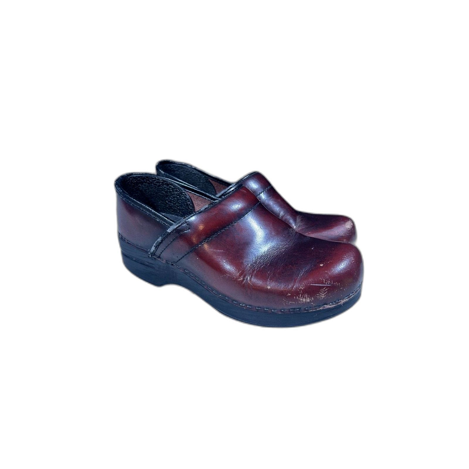 Vintage DANSKO Professional Burgundy Nurse Leather Clogs Shoes Slip Size US 8 / EU 41 - 1 Thumbnail