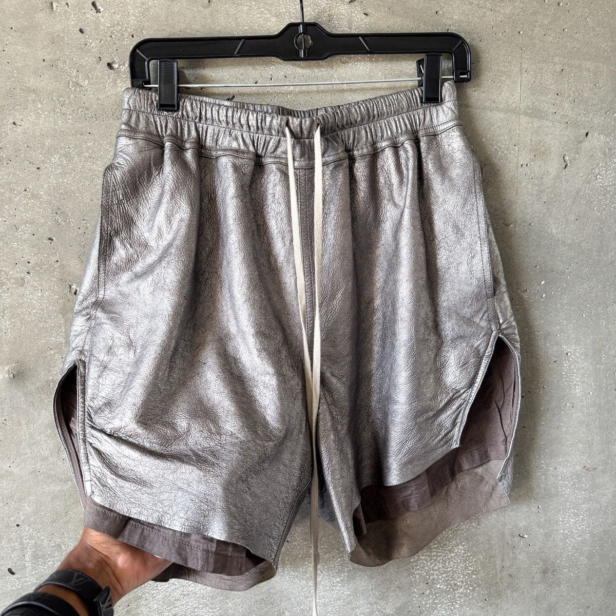 Rick Owens Rick Owens SS25 Gunmetal Boxer Shorts Size US 32 / EU 48 - 1 Thumbnail