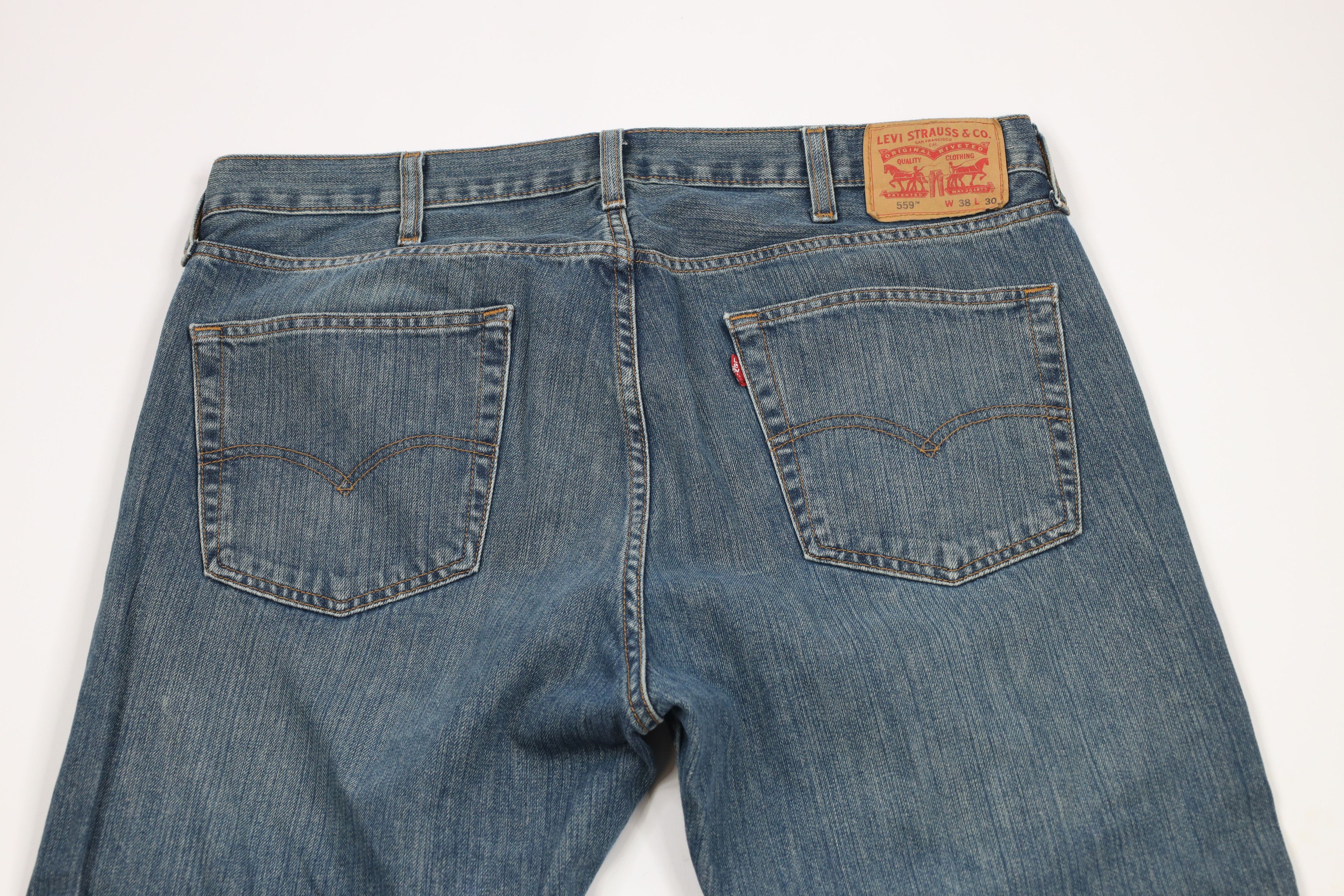 Levi's × Vintage Vintage Y2K Levis 559 Relaxed Fit Straight Leg Jeans Blue Size US 38 / EU 54 - 11 Thumbnail
