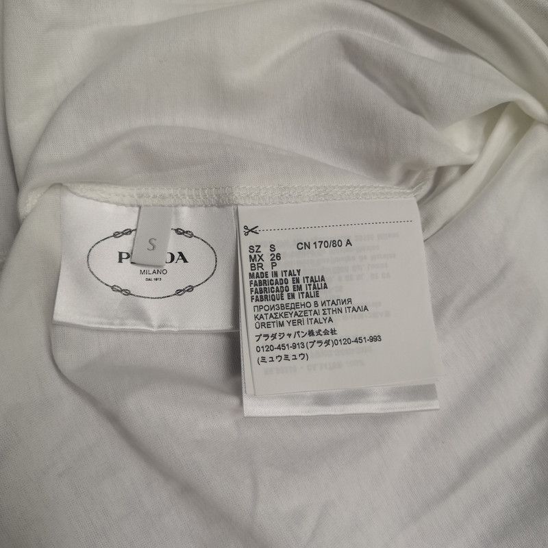 Prada Prada SS22 Relaxed White Short Sleeve TShirt-2506 Size US S / EU 44-46 / 1 - 7 Thumbnail