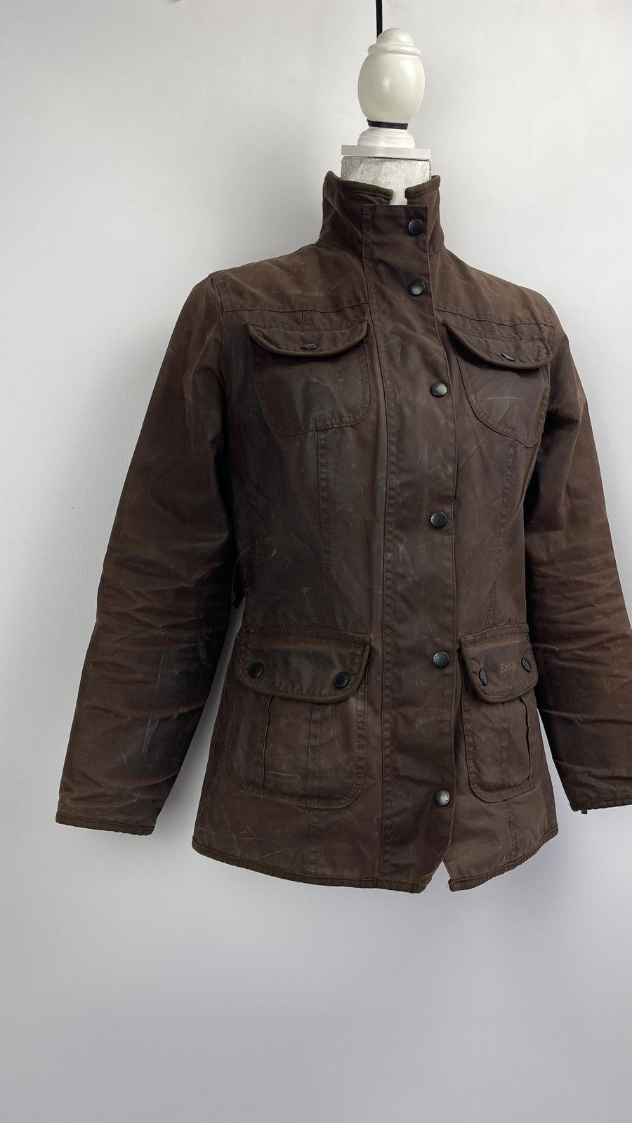 Barbour × Vintage Barbour Brown Wax Ladies Utility Jacket Size S / US 4 / IT 40 - 2 Thumbnail