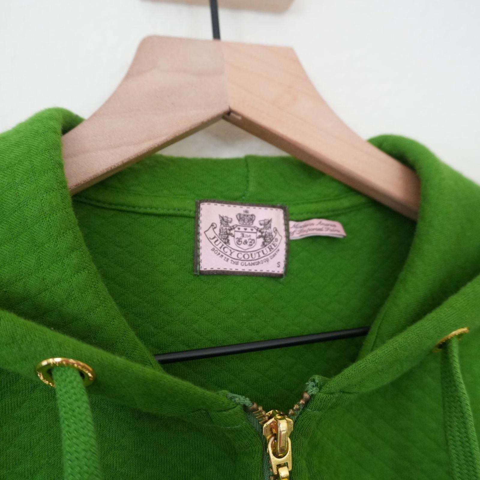 Juicy Couture Jeans Juicy Couture Hoodie Women's S Lime Green Full Zip Waffle Size S / US 4 / IT 40 - 4 Thumbnail