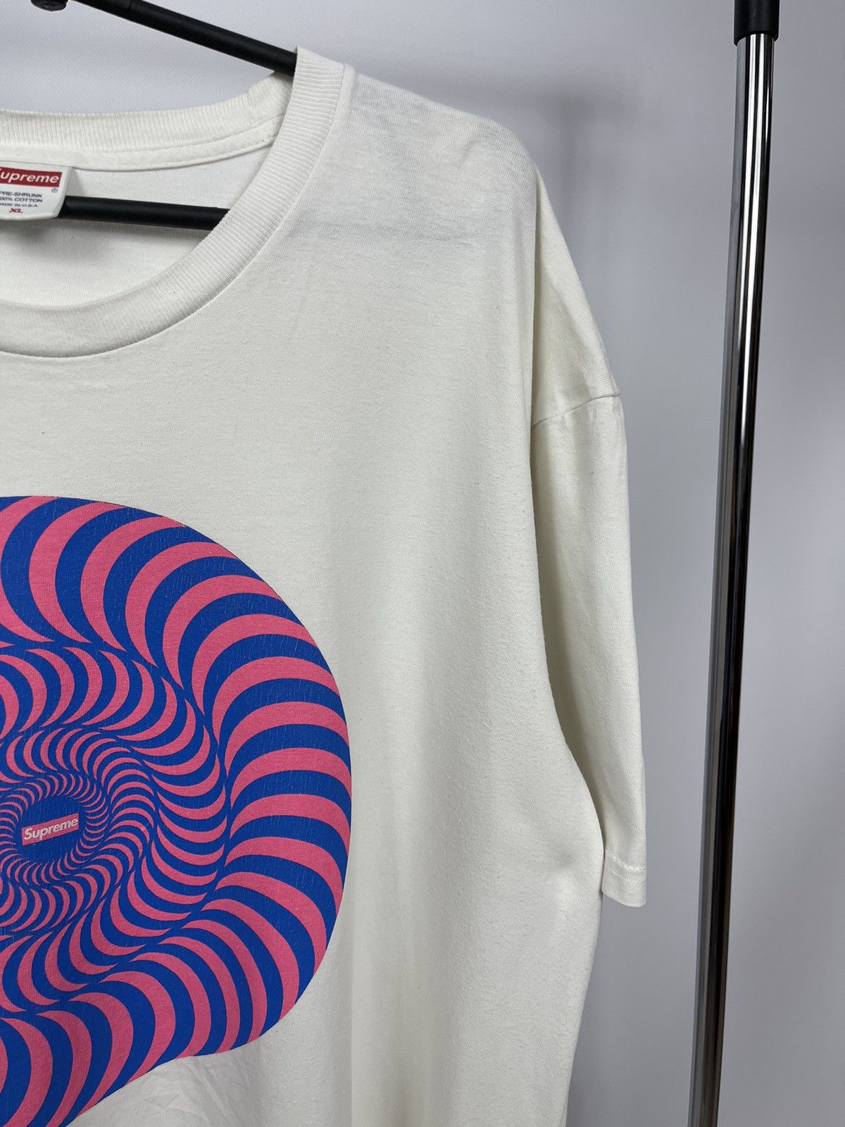 Supreme Supreme Spitfire Classic Swirl Tee Made in USA White Size XL Size US XL / EU 56 / 4 - 2 Thumbnail