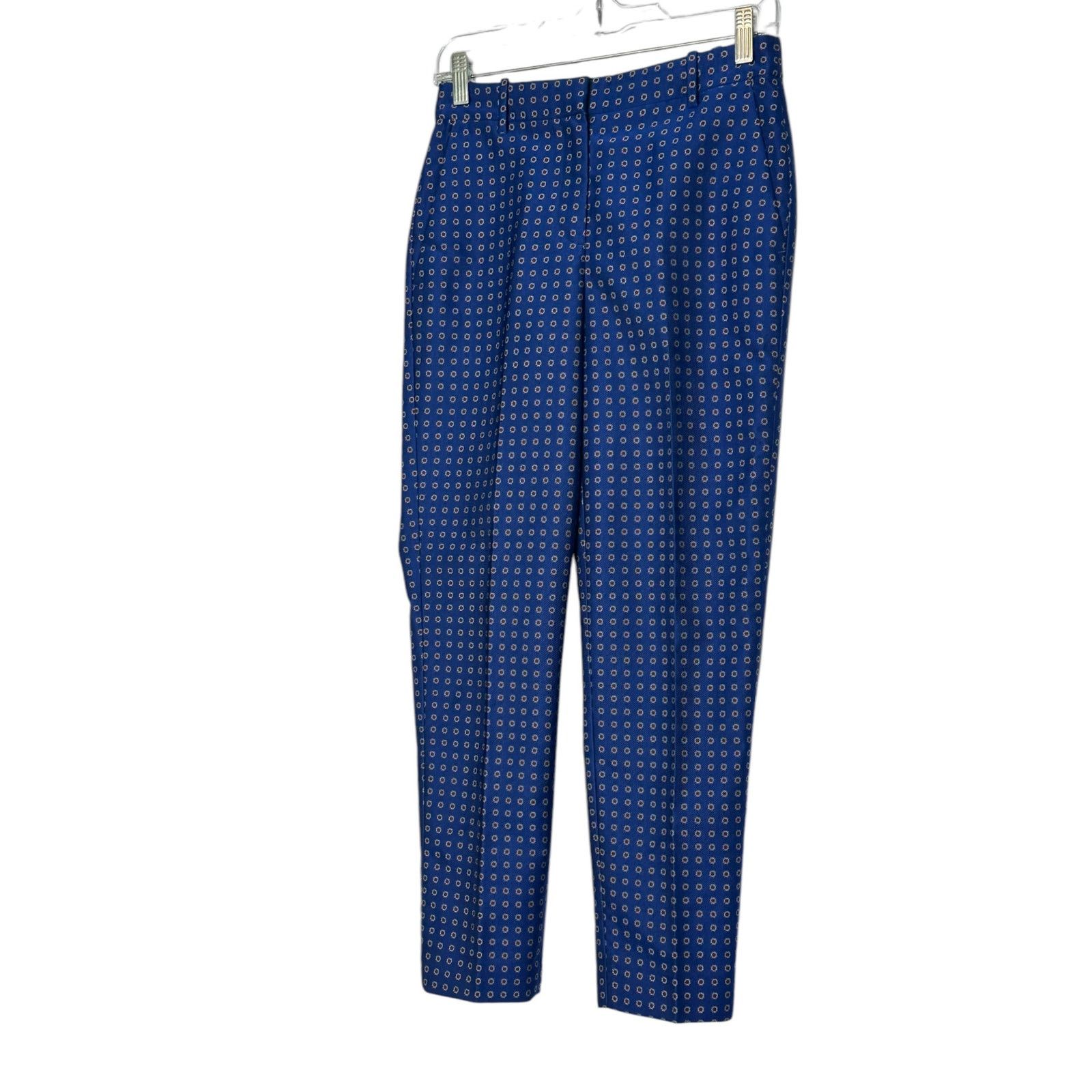 J.Crew J.Crew blue red floral dots dressy pants size small Size 28" / US 6 / IT 42 - 5 Thumbnail
