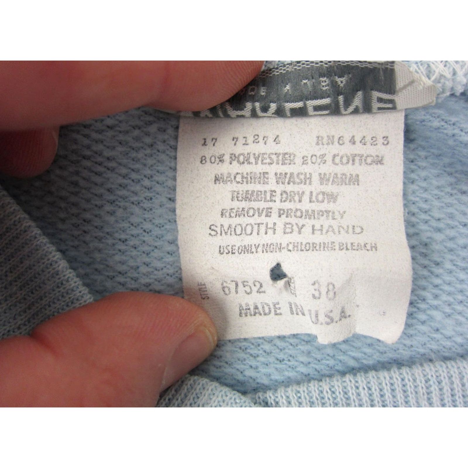 Vintage VINTAGE Marlene Sweater Womens S Blue Crewneck Pullover 80s United States Small Knit Cotton Polyester Button, All Seasons, Winter, Fall Womens Size S / US 4 / IT 40 - 5 Thumbnail