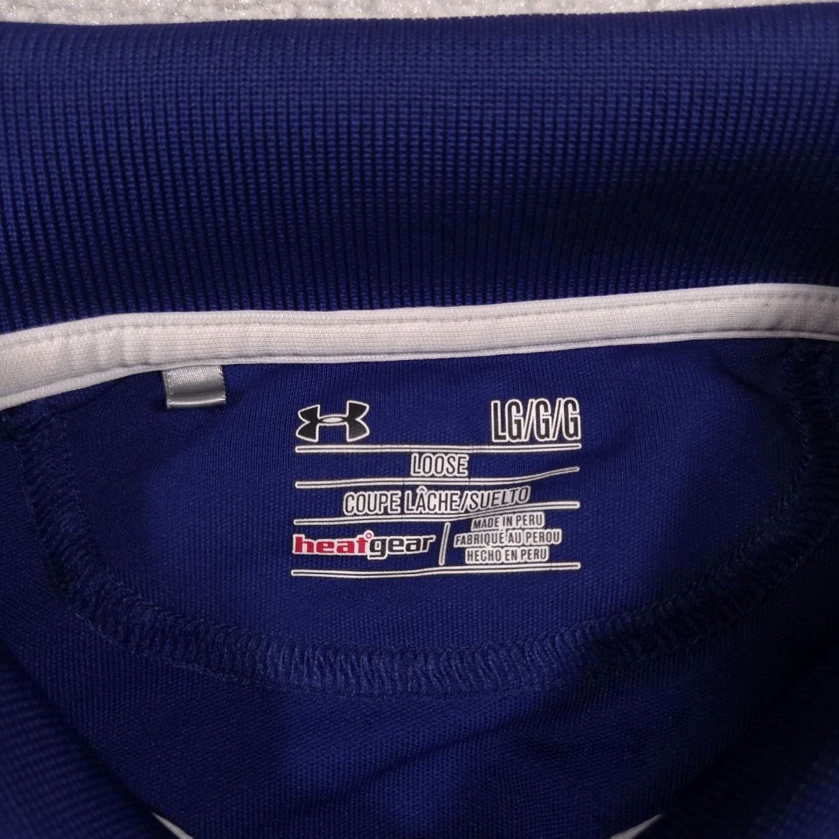 Under Armour Under Armour Polo Shirt Mens Large Blue Short Sleeve Golf Performance HeatGear Size US L / EU 52-54 / 3 - 5 Thumbnail