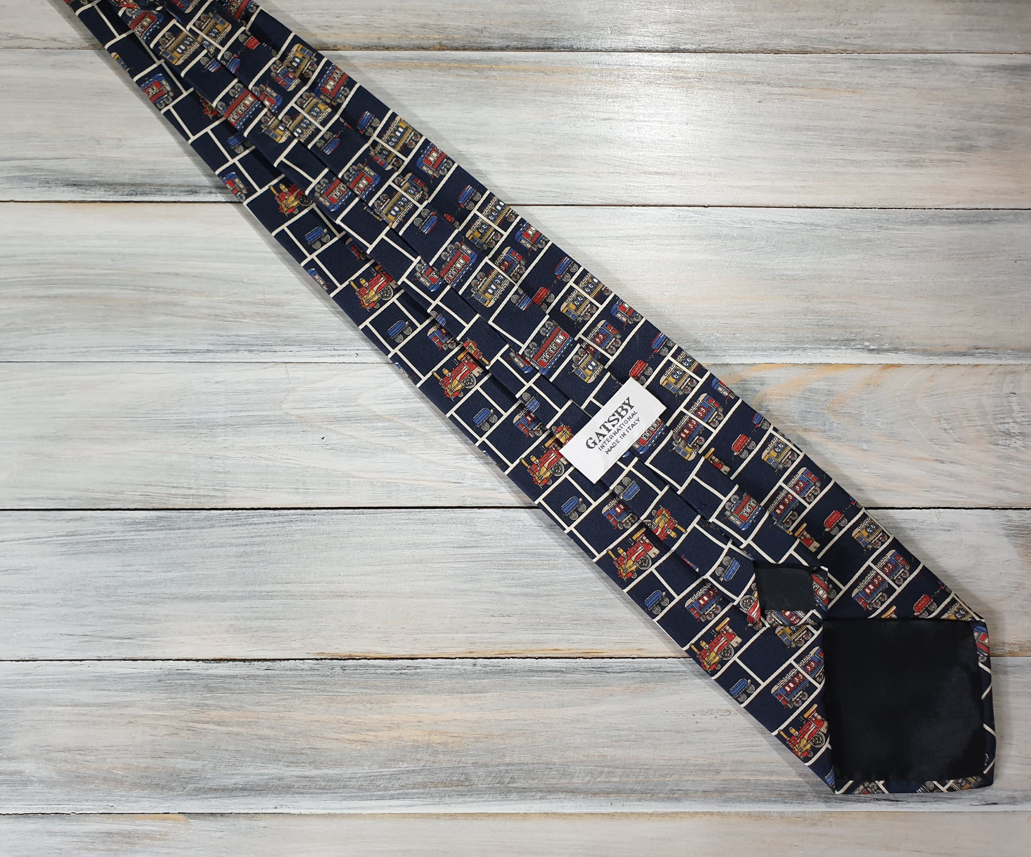 Other GATSBY International Silk Tie With Locomotives Made In Italy Size ONE SIZE - 3 Thumbnail