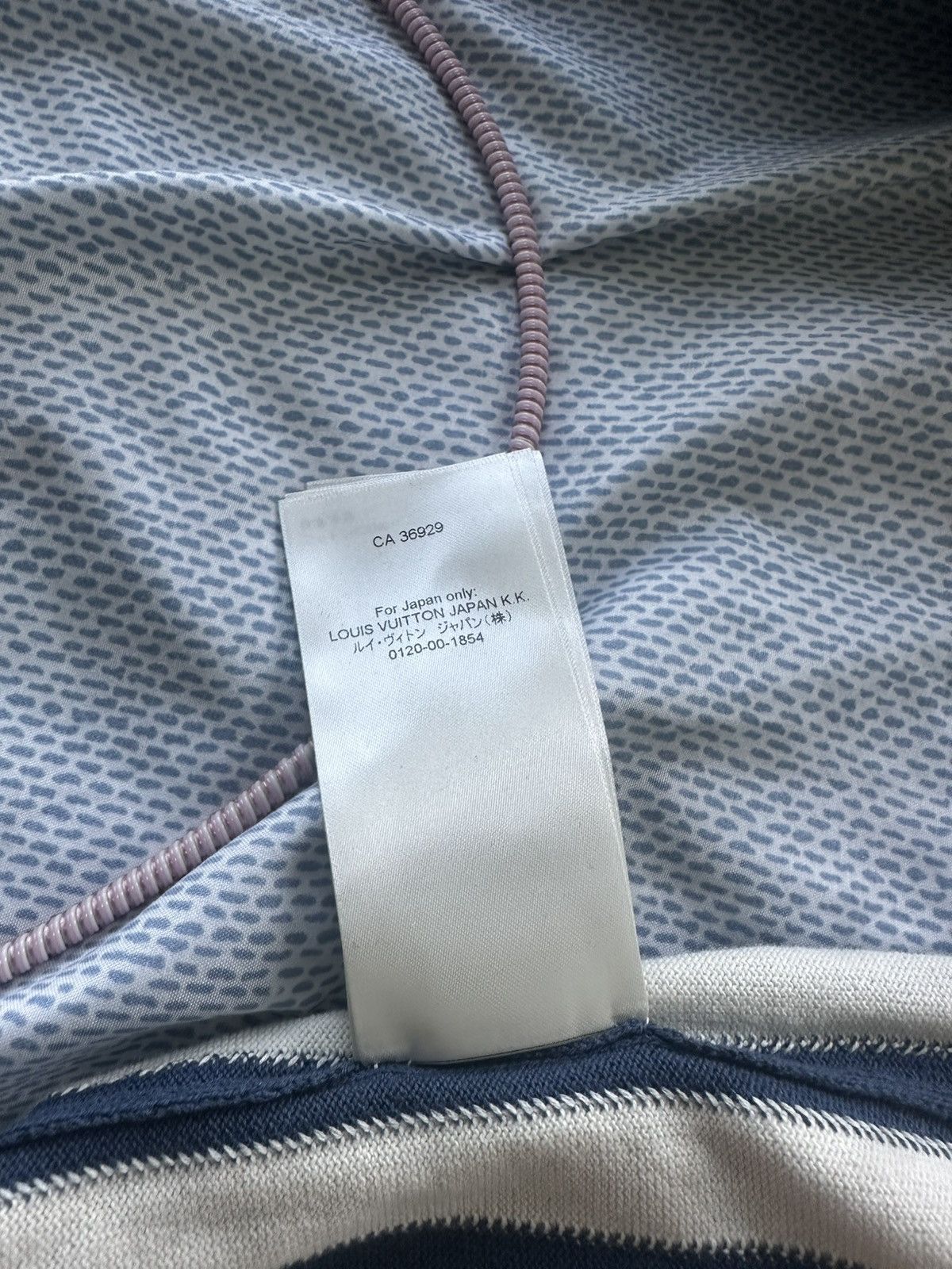Louis Vuitton logo-print striped knit top in orange and navy
