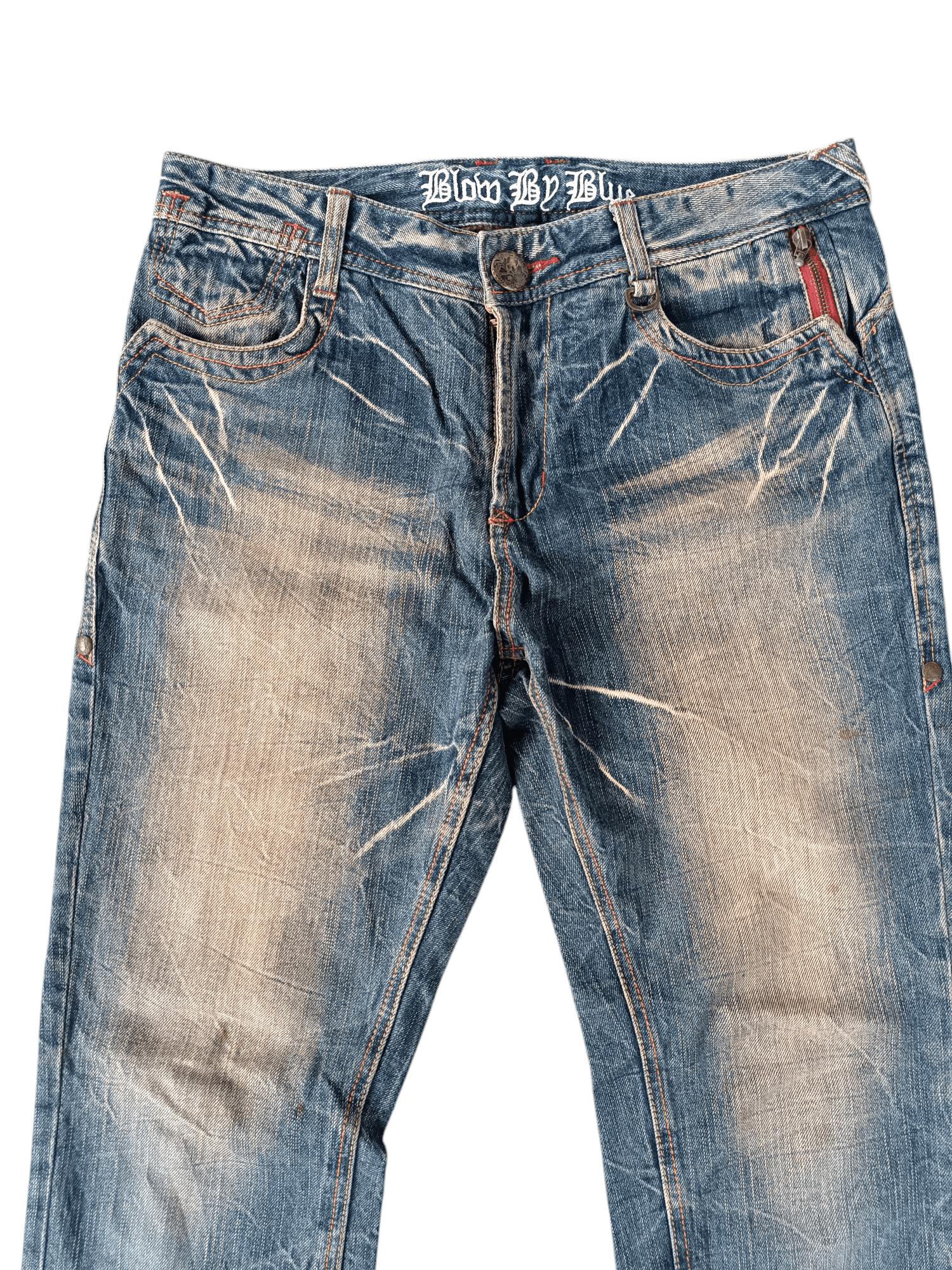 If Six Was Nine × Japanese Brand × Le Grande Bleu (L.G.B.) Blow by Blue Japan Made Washed Whisker Denim Size US 32 / EU 48 - 12 Thumbnail