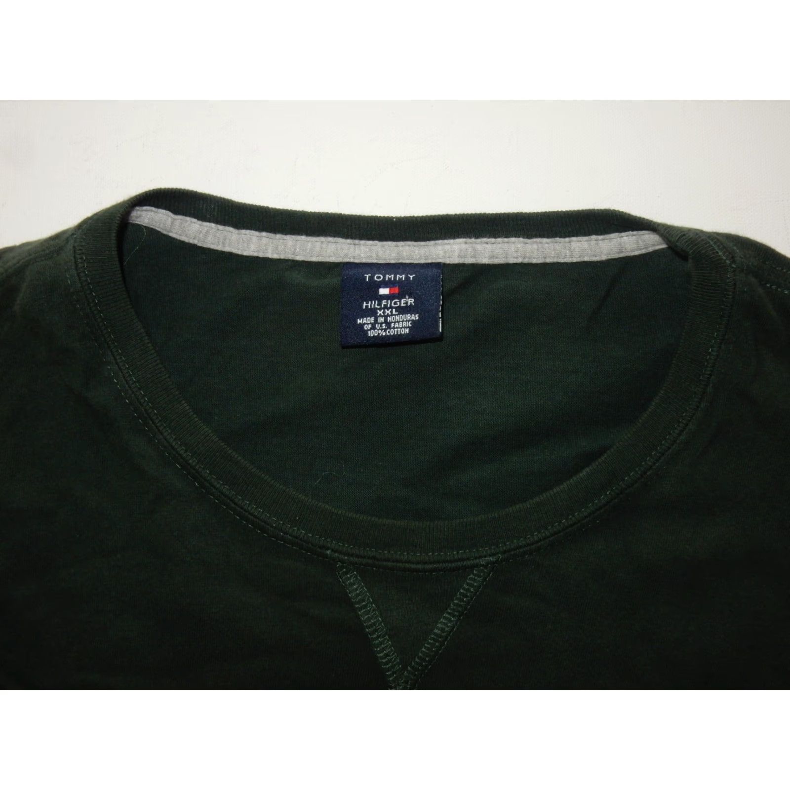 Tommy Hilfiger VINTAGE Tommy Hilfiger T-Shirt Long Sleeve 2XLT Green Men Size 2XLT Cotton Shirt Mens Tall Size US XXL / EU 58 / 5 - 3 Thumbnail