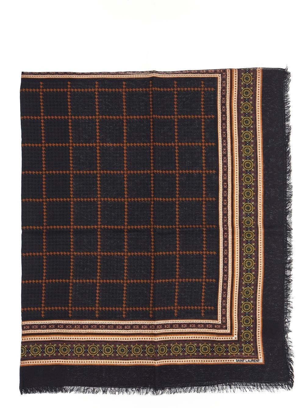 Saint Laurent Paris o1s1wg110125 Size: OS / 715870 Square Scarf in Multicolor Size ONE SIZE - 1 Thumbnail