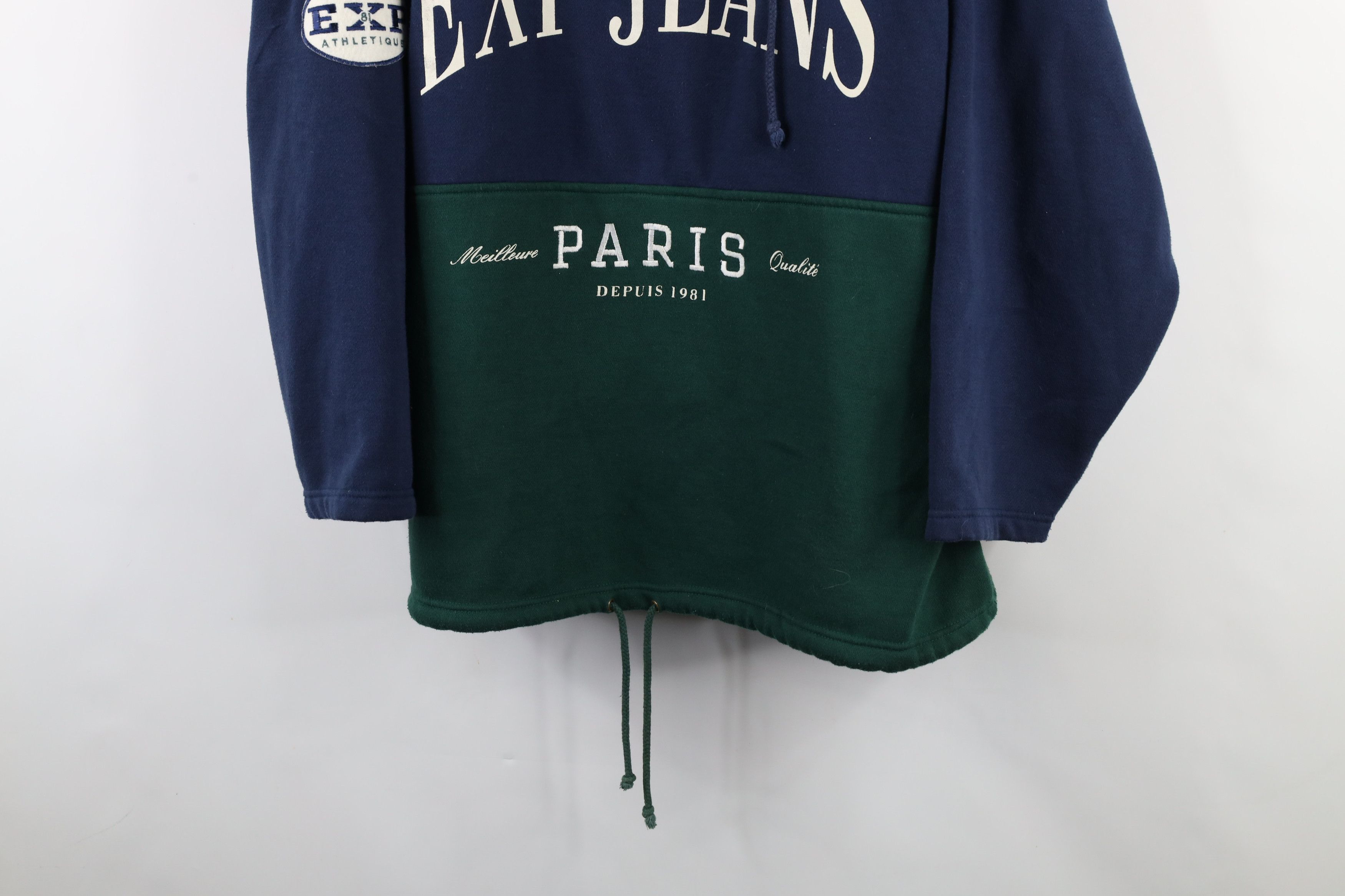 Vintage Vintage 90s Streetwear Fit Paris Half Zip Hoodie Sweatshirt Size L / US 10 / IT 46 - 3 Thumbnail