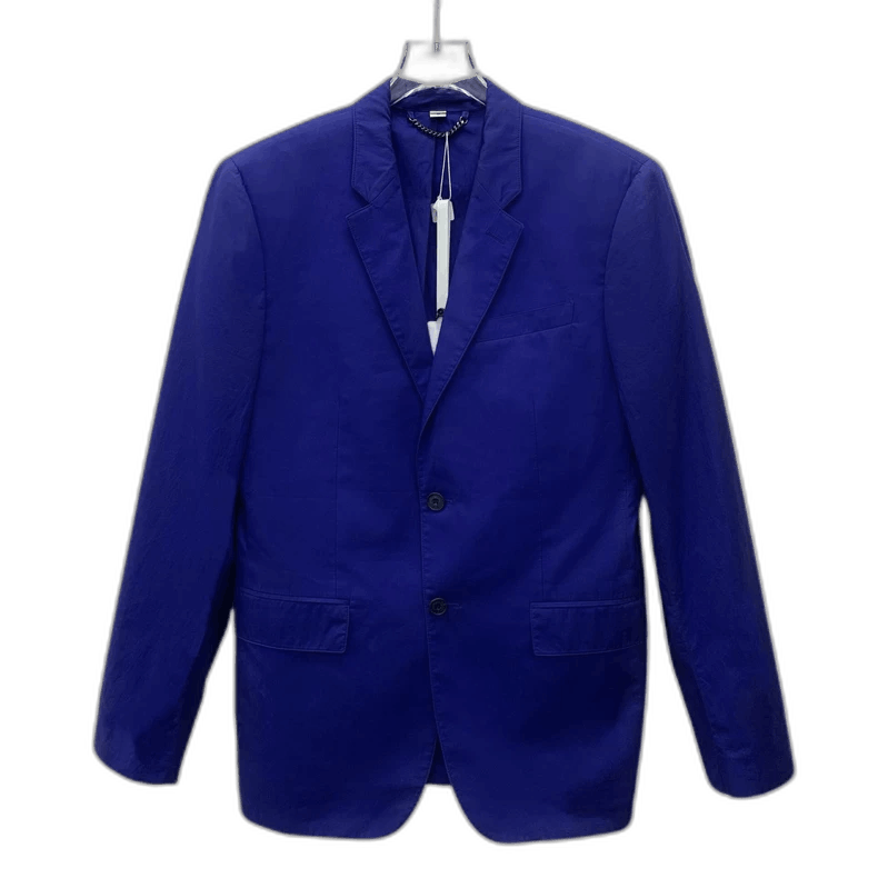 Burberry Burberry Blue Cotton Long Sleeve Blazer Size US M / EU 48-50 / 2 - 1 Thumbnail