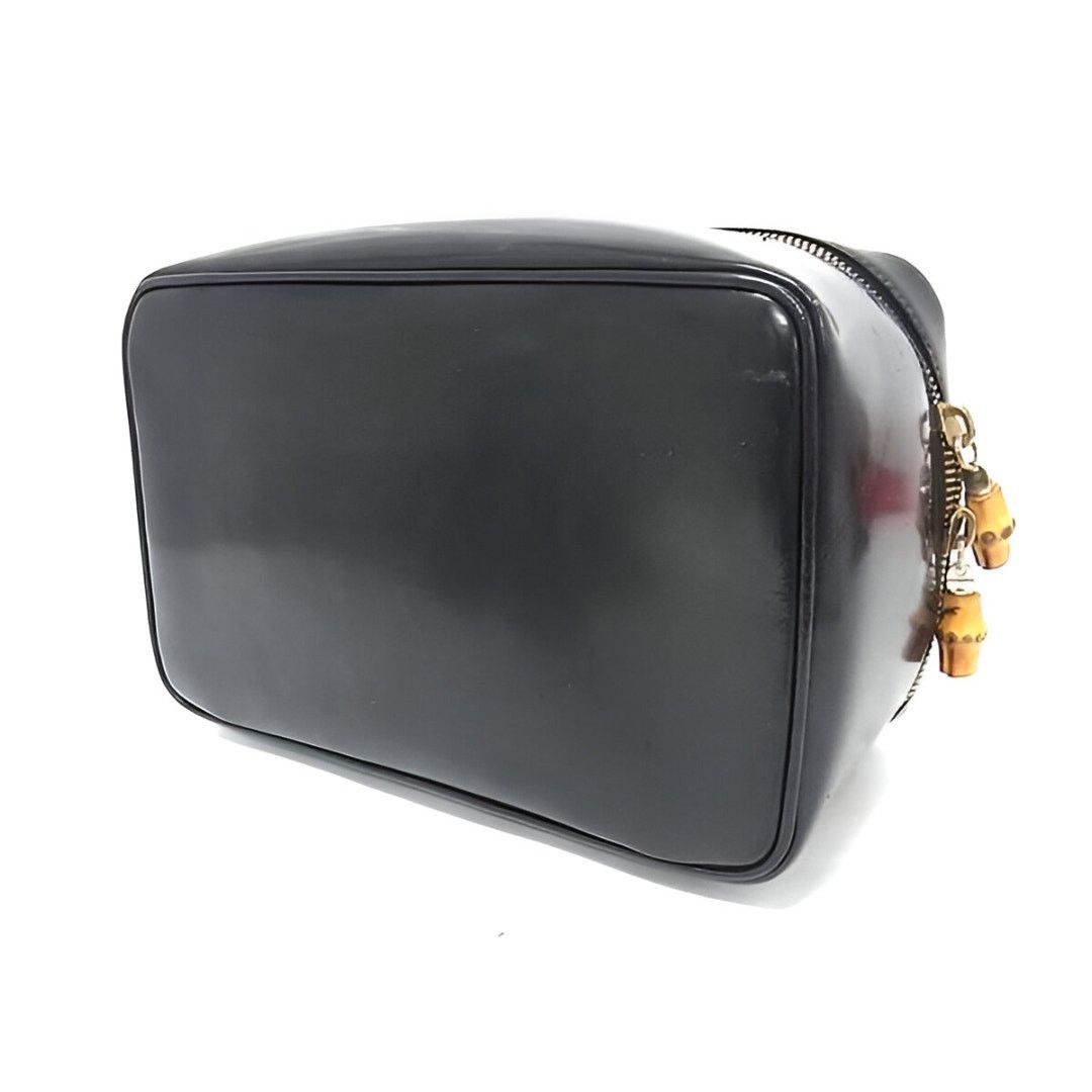 Gucci GUCCI Bamboo Vanity Pouch Patent Leather Black 032 1956 0150 Size ONE SIZE - 5 Thumbnail