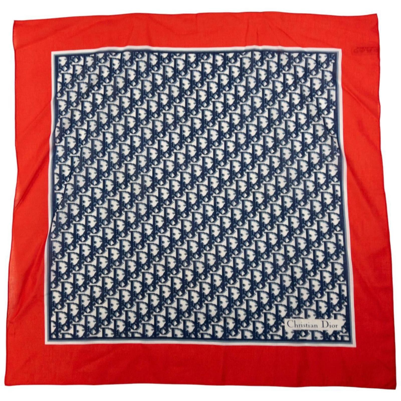 Christian Dior Monsieur Vintage Dior Monogram Pixel Silk Scarf Size ONE SIZE - 1 Thumbnail